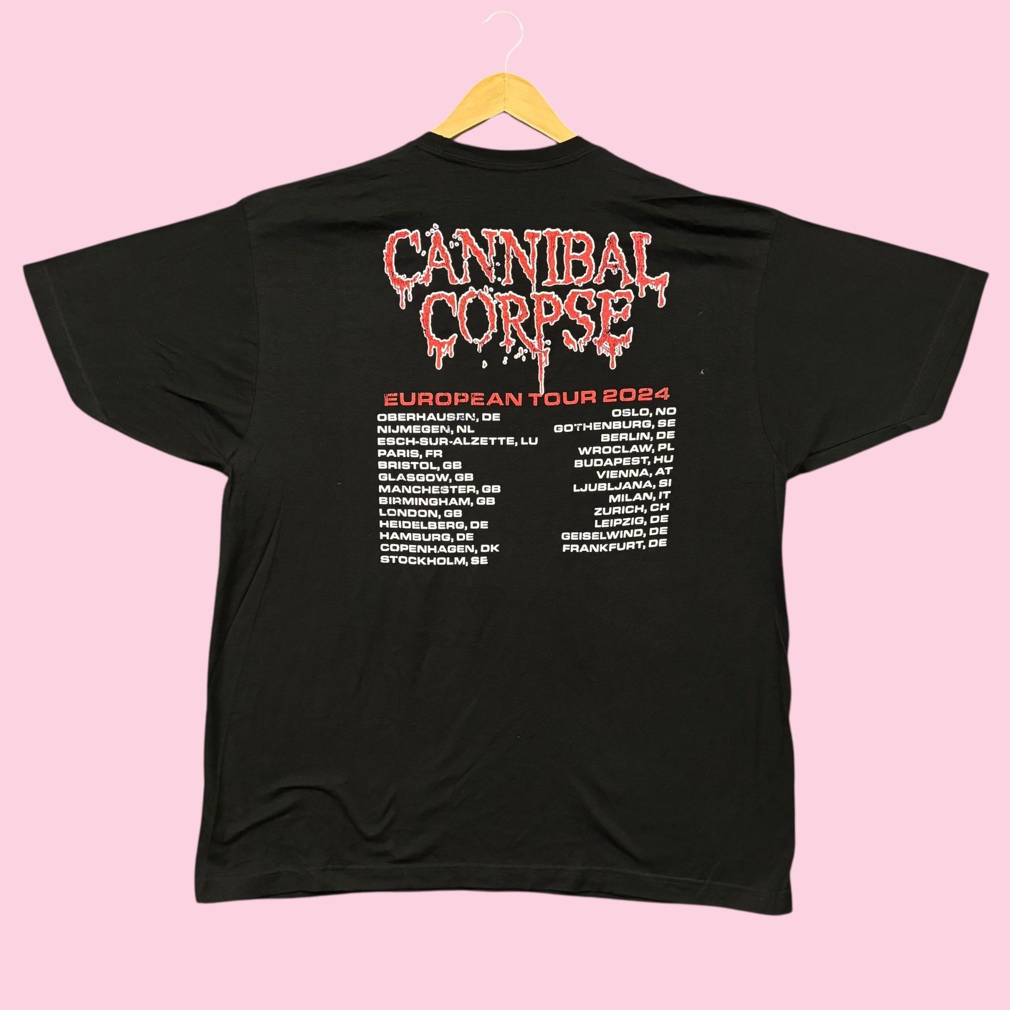 Band Tees Cannibal Corpse North American Tour Death Metal Band Tee 2XL Size US XXL / EU 58 / 5 - 3 Thumbnail