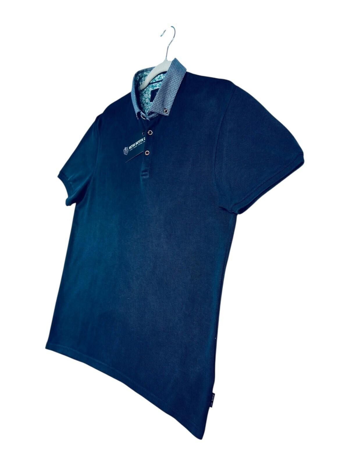 Ted Baker Ted Baker 4 Polo Shirt Men's UK Size L Blue Short Sleeve Size US L / EU 52-54 / 3 - 3 Thumbnail