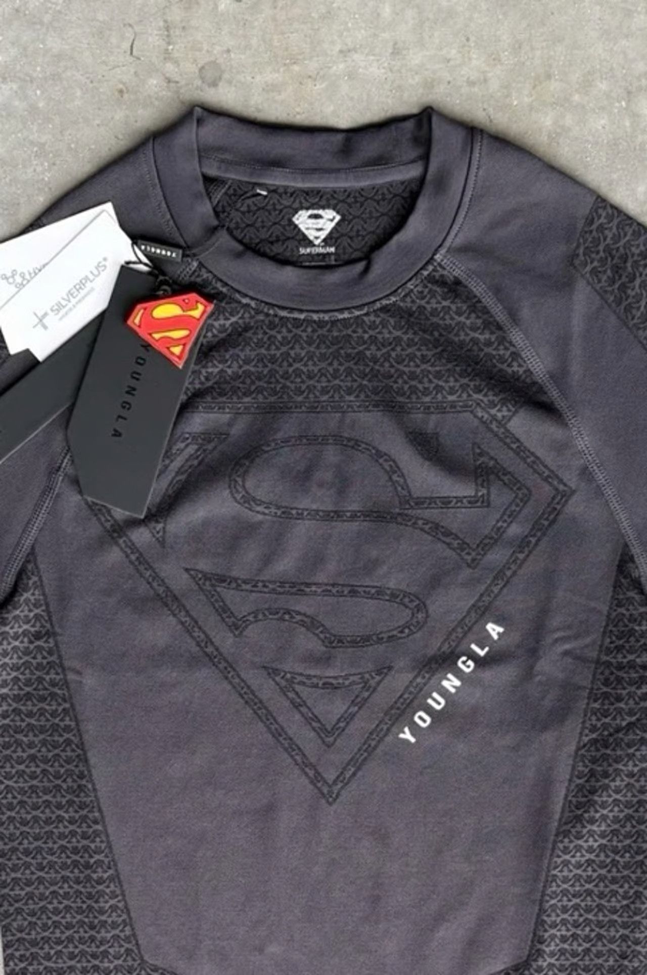 YoungLA Youngla Men’s 2XL Charcoal Grey Superman Compression T Shirt Size US XL / EU 56 / 4 - 1 Preview