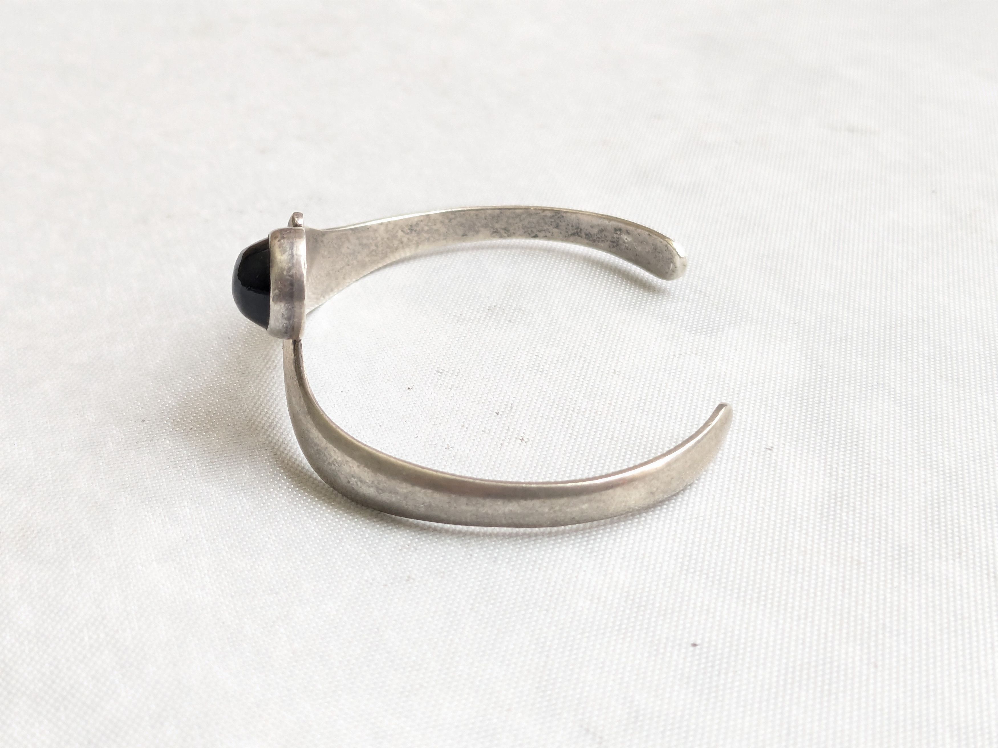 Jewelry Vintage Sterling Silver Cuff Bracelet Taxco Mexico 6.5" Size ONE SIZE - 5 Thumbnail