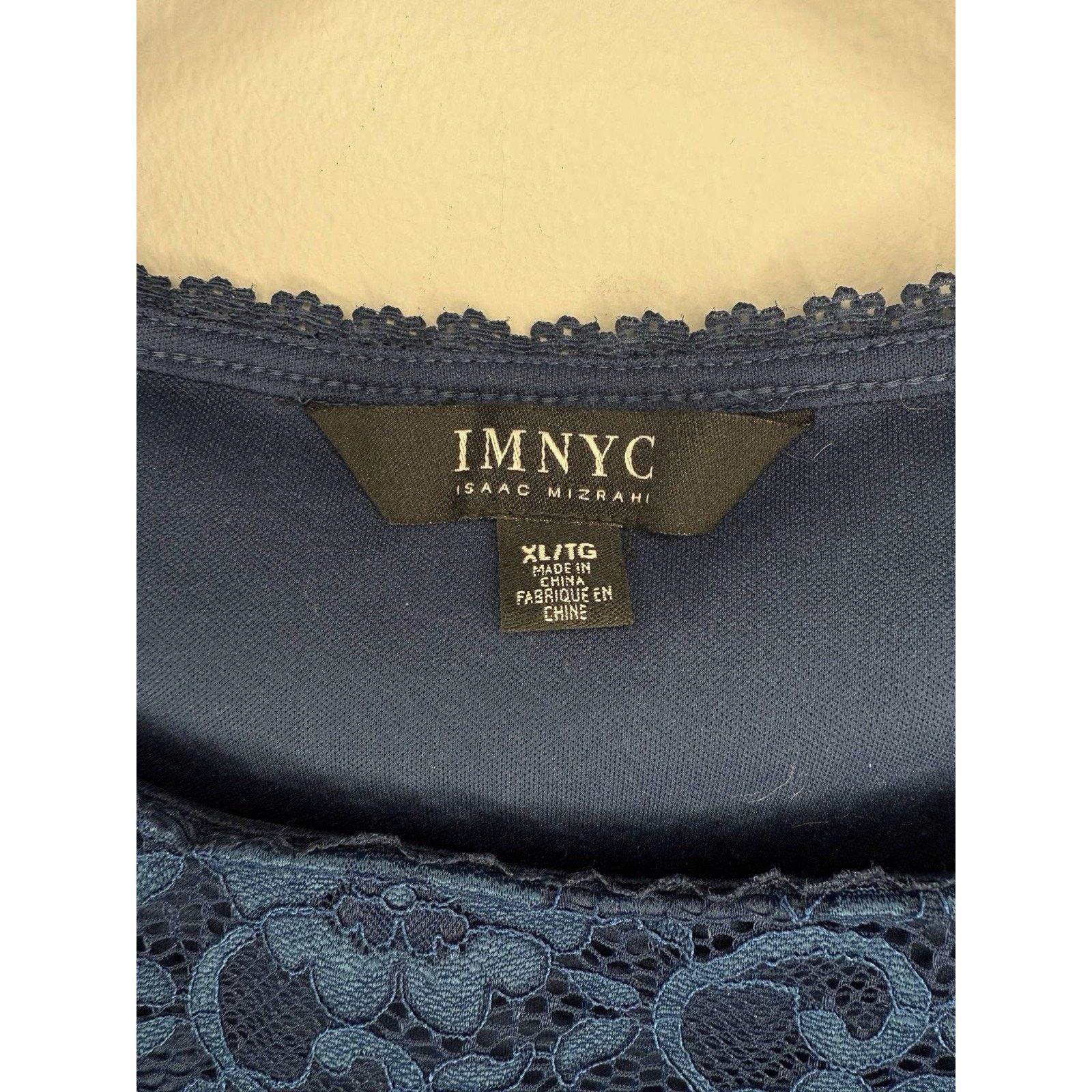 Isaac Mizrahi IMNYC Isaac Mizrahi Dress Navy Lace Bell Sleeve A-Line Mini Size XL / US 12-14 / IT 48-50 - 3 Thumbnail