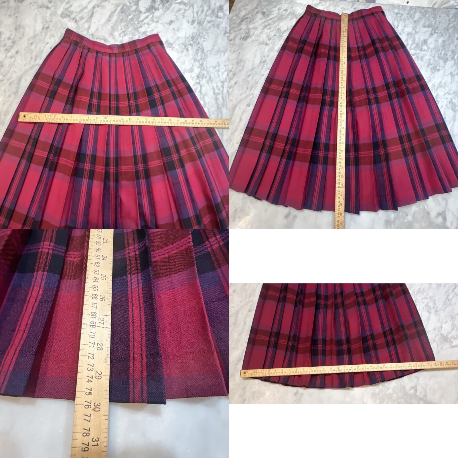 Evan Picone VINTAGE Evan Picone Skirt 10 Worsted Wool Pleated Plaid Maxi School Girl Size 32" / US 10 / IT 46 - 8 Thumbnail