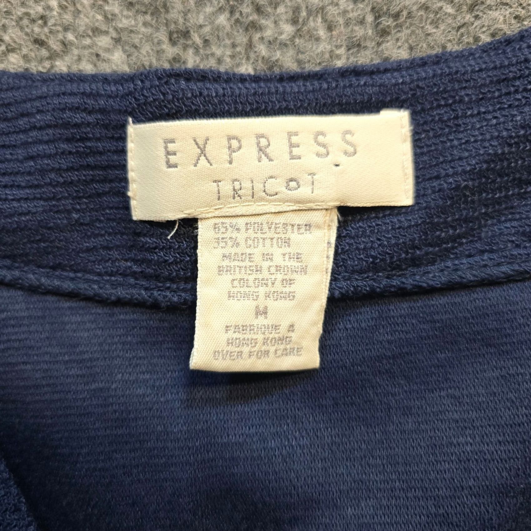 Express VINTAGE Express Tricot Vest Women Size M Blue Button Knit 90s Shirt Size M / US 6-8 / IT 42-44 - 3 Thumbnail