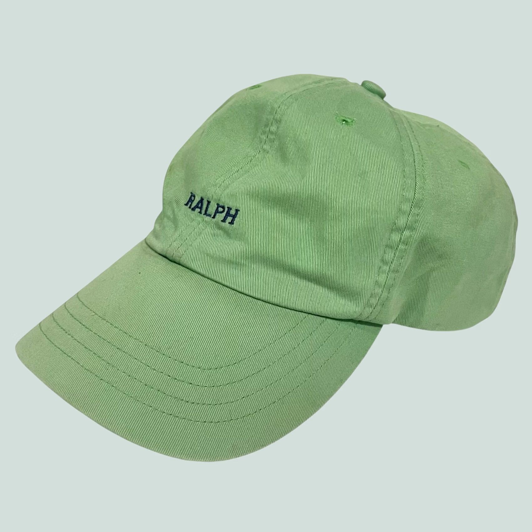 Ralph Lauren VINTAGE Ralph Lauren Ball Cap Hat Unisex Adults Adjustable Cotton Green Blue 90s 2000s Preppy Designer Rare Hat Size ONE SIZE - 1 Thumbnail