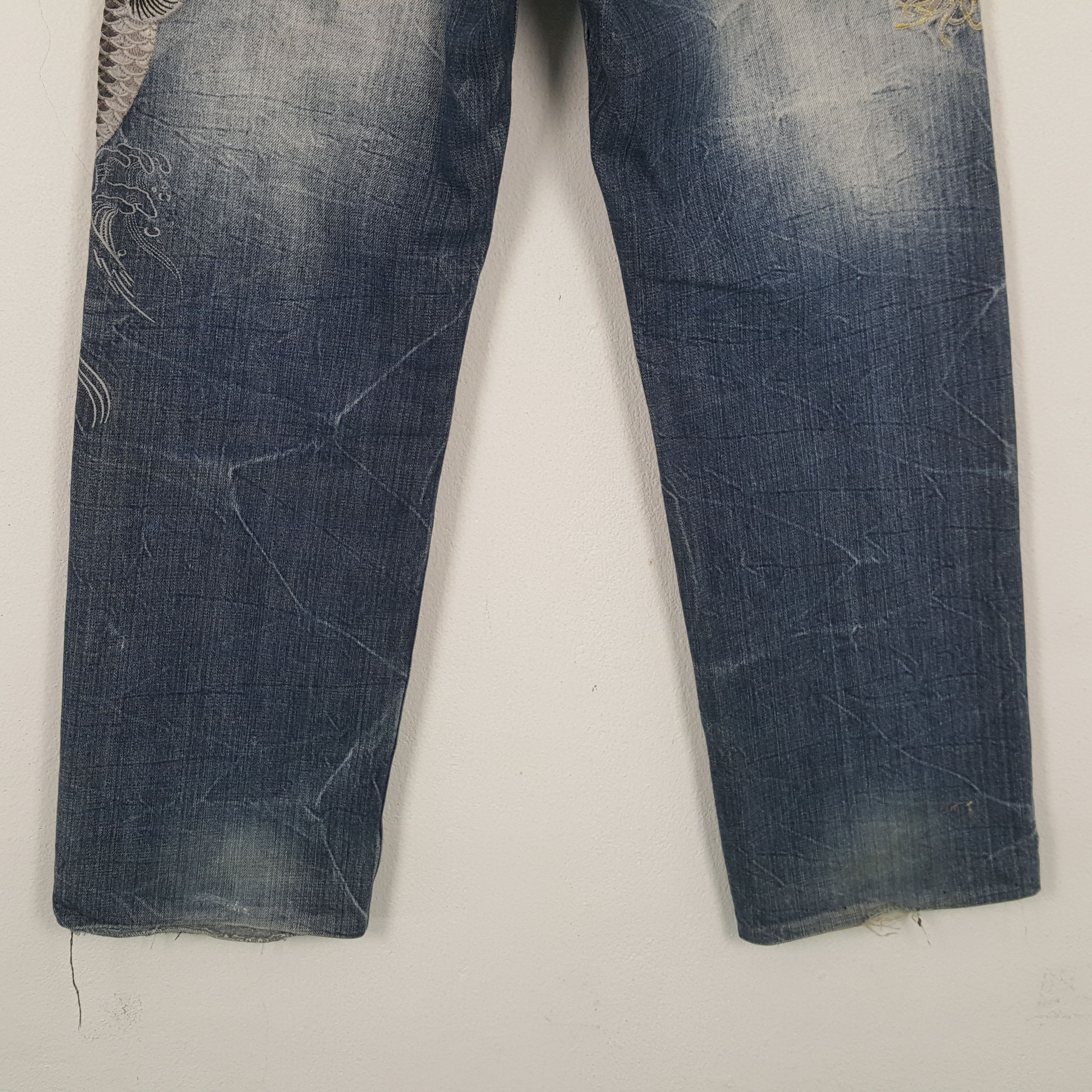 Japanese Brand Vintage Karakuri Tamashii Japanese Brand Denim RR9 Size US 29 - 6 Thumbnail