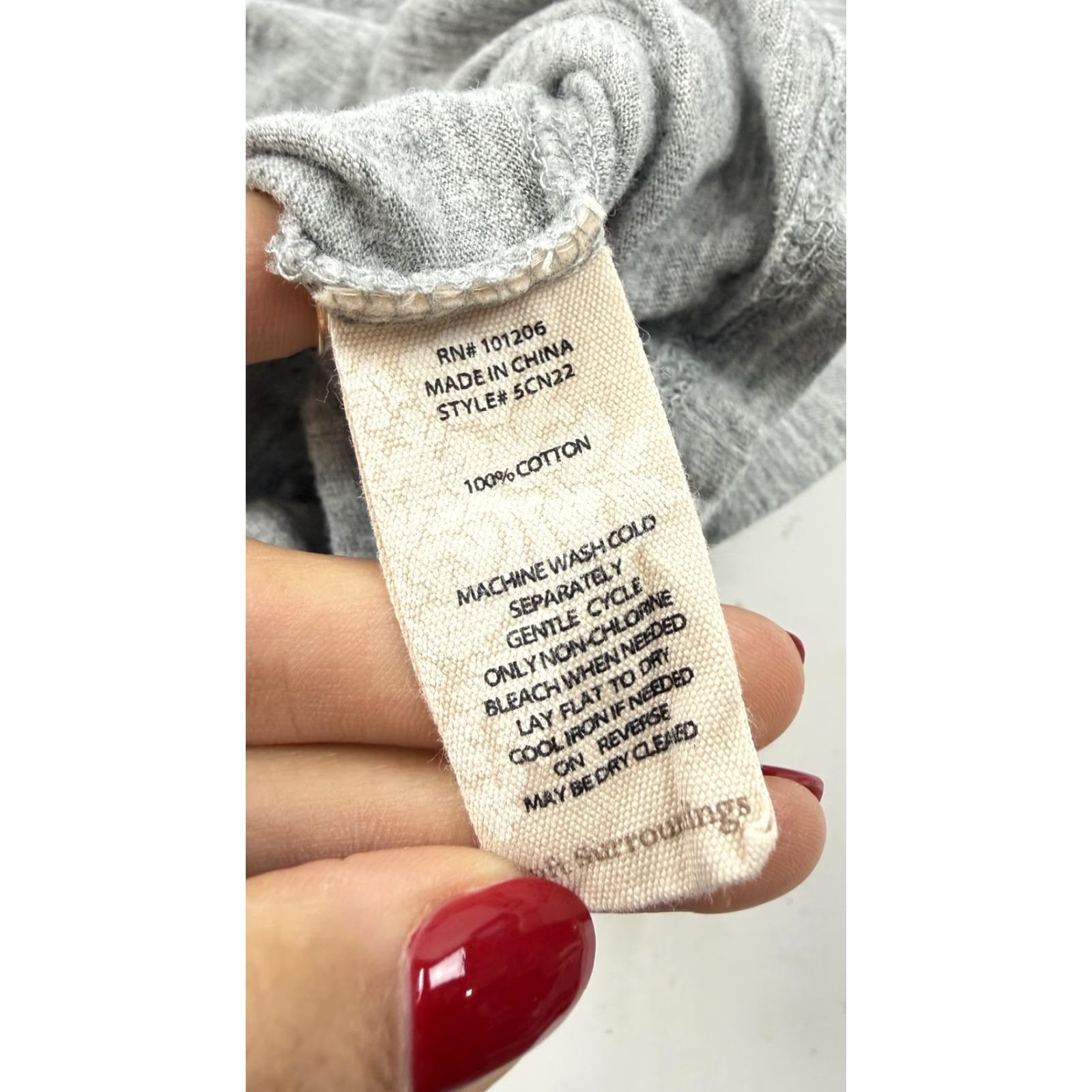 Soft Surroundings Soft Surroundings Shirt Womens 1X Gray Cotton Top Asymmetrical Layered Hem Size XL / US 12-14 / IT 48-50 - 3 Thumbnail
