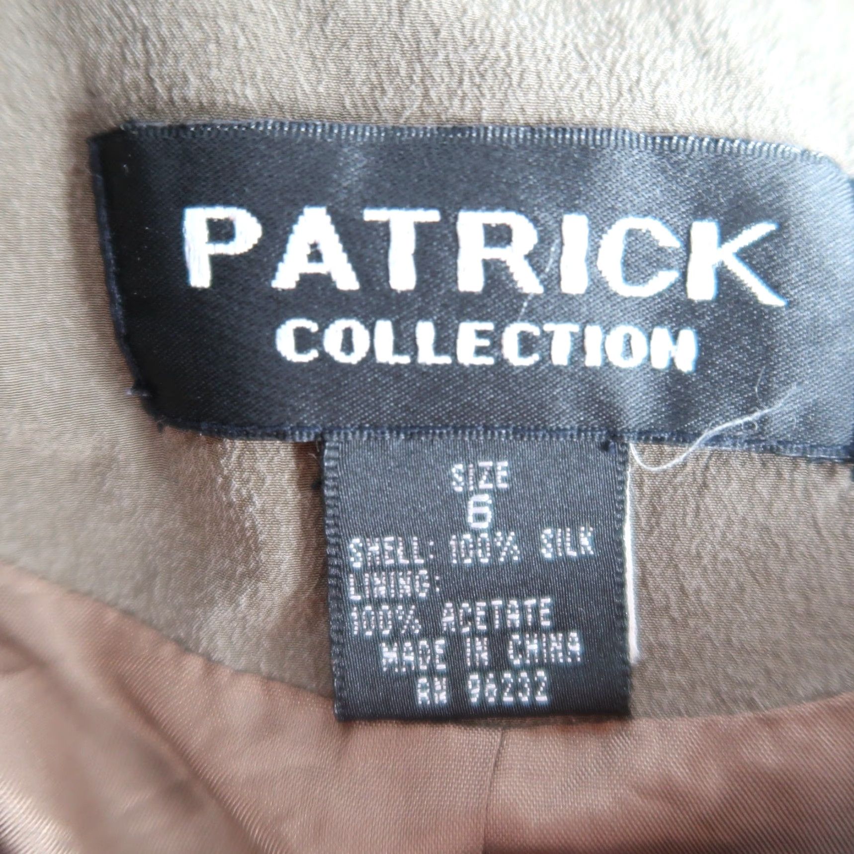 Vintage VINTAGE Patrick Collection Silk Blazer Jacket 90s Women Size 6 Taupe Brown Button Front Slim Fit Casual Workwear Mens? Size M / US 6-8 / IT 42-44 - 6 Thumbnail