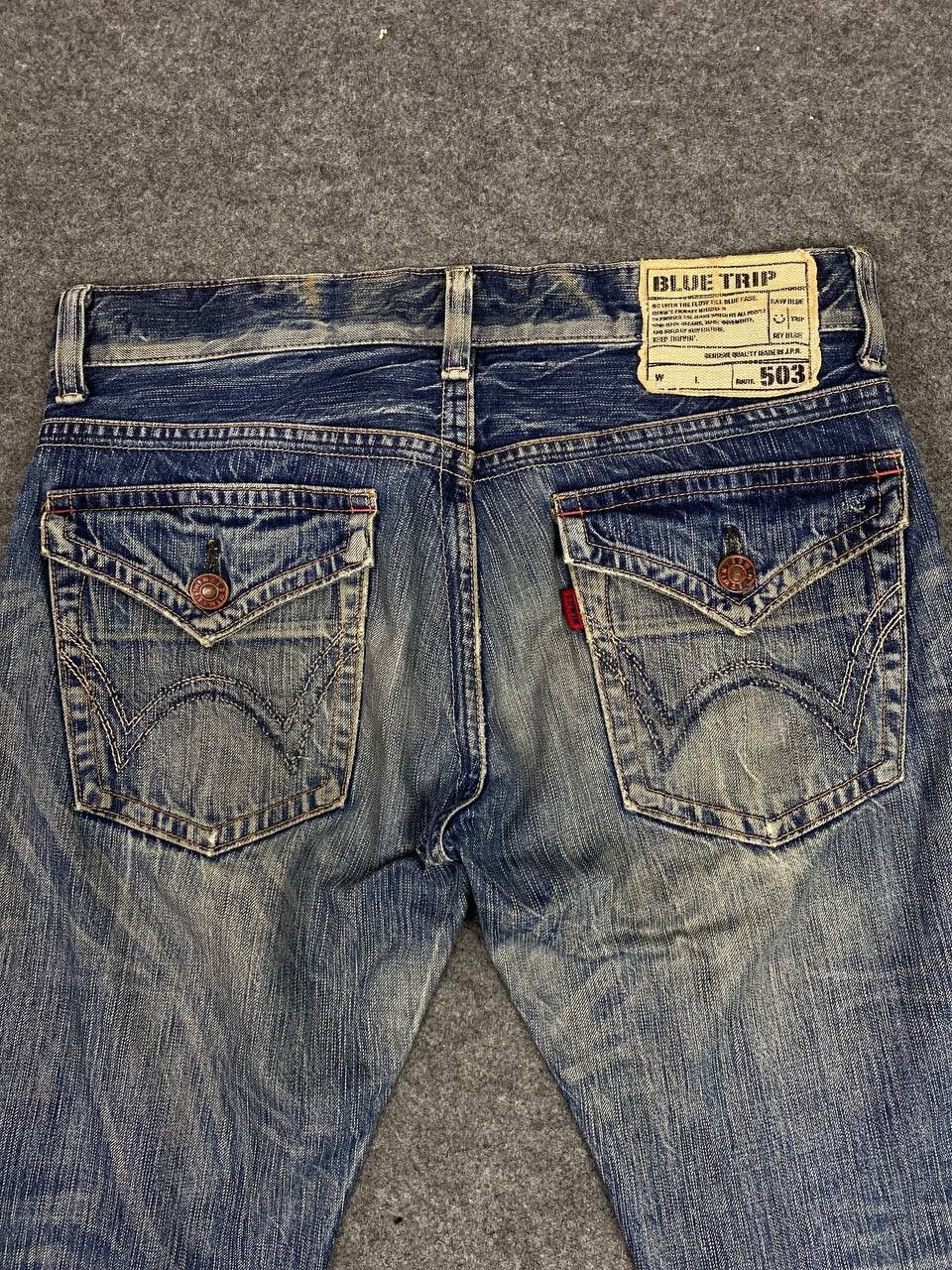 Edwin vintage edwin blue trip bootcut distressed denim Size US 36 / EU 52 - 3 Thumbnail