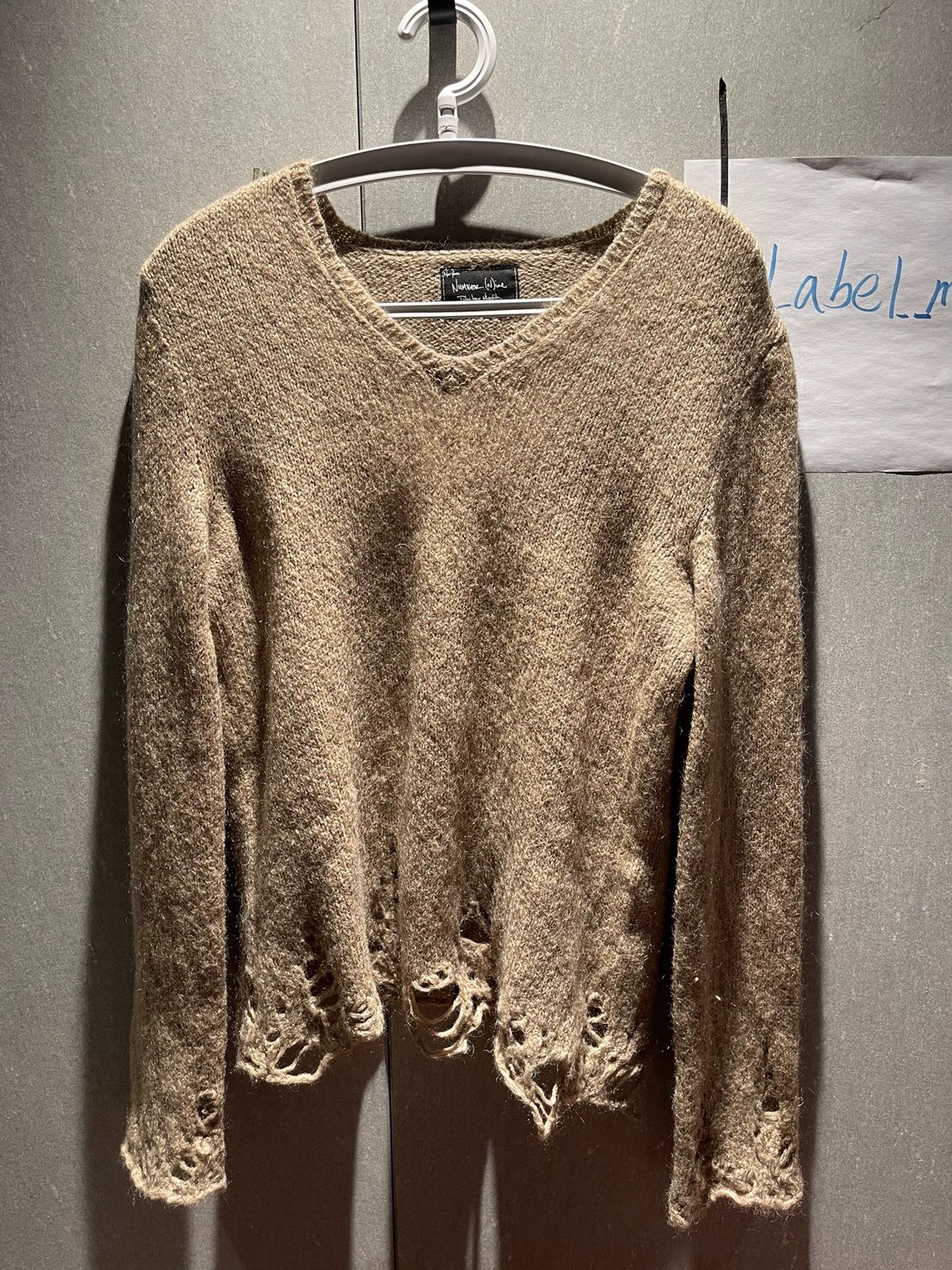 Number (N)ine grunge v-neck sweater by number nine | Grailed