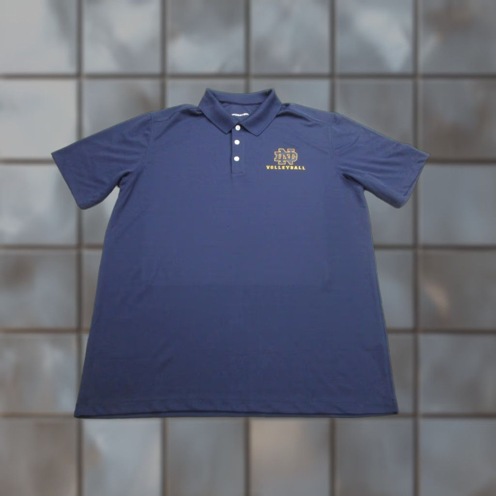 Vintage Notre Dame Volleyball Shirt Mens Large Blue Sport Tek Polo Performance Athletic Size US L / EU 52-54 / 3 - 1 Thumbnail