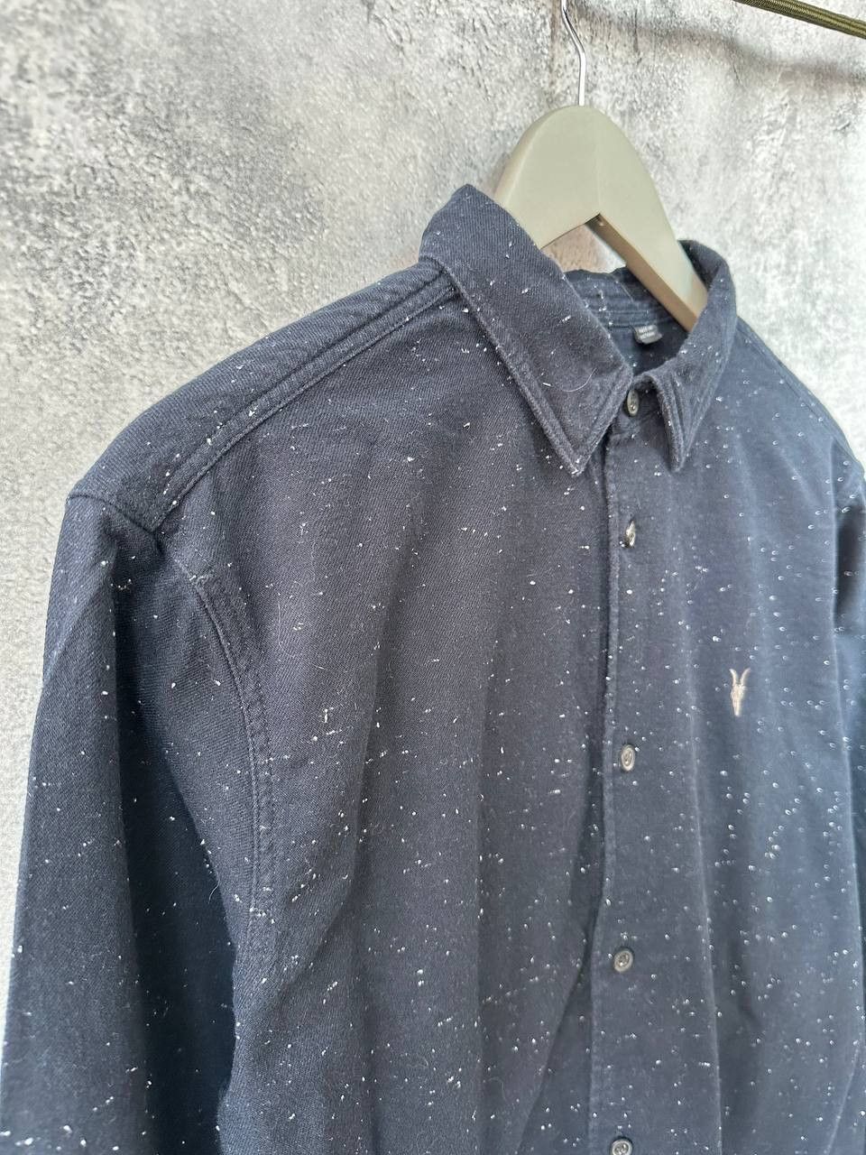 Allsaints ALLSAINTS Torrey Shirt Flannel Long Sleeve Black Button Up Size US M / EU 48-50 / 2 - 4 Thumbnail