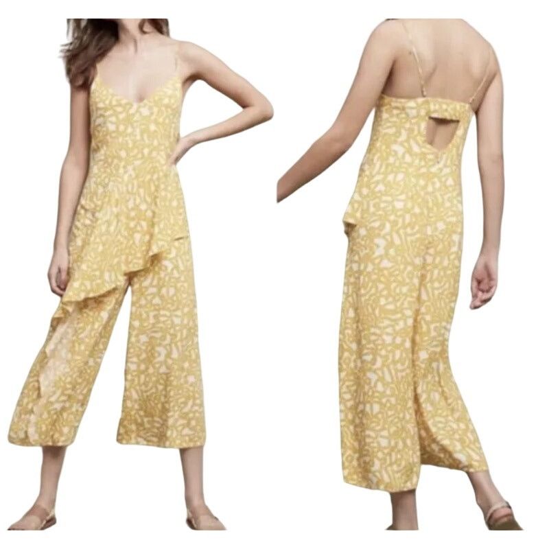 Anthropologie Anthropologie Maeve Brittany Jumpsuit in Sunshine Size 8 Size 30" / US 8 / IT 44 - 3 Thumbnail