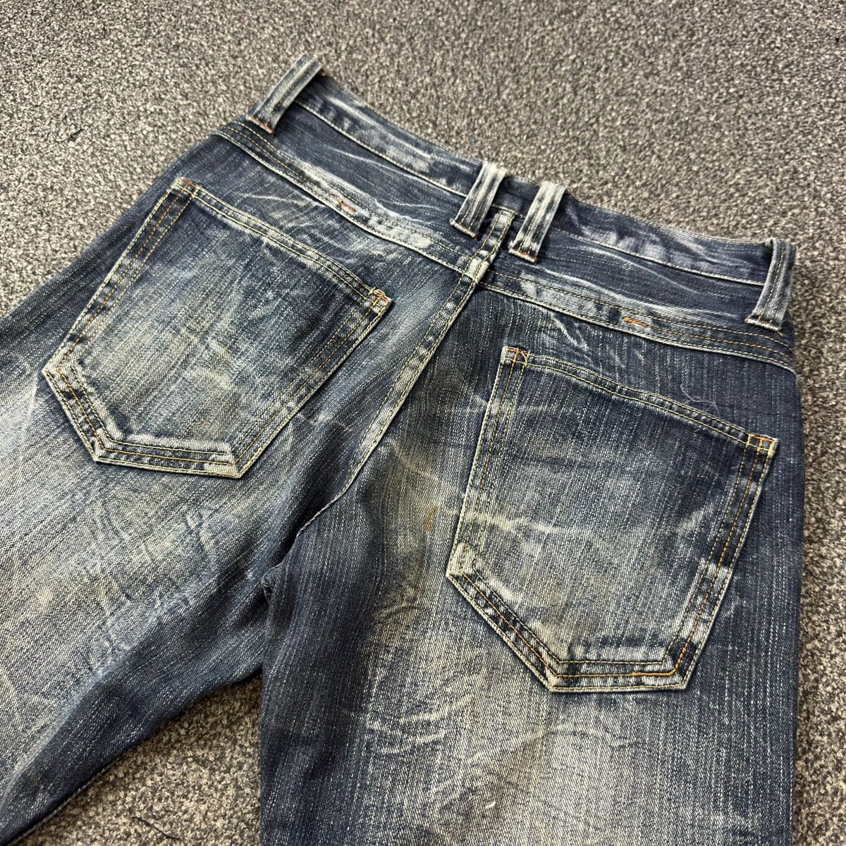 14th Addiction Vintage 2000 Y2K Boot There Clawmark Natural Denim Size US 29 - 9 Thumbnail