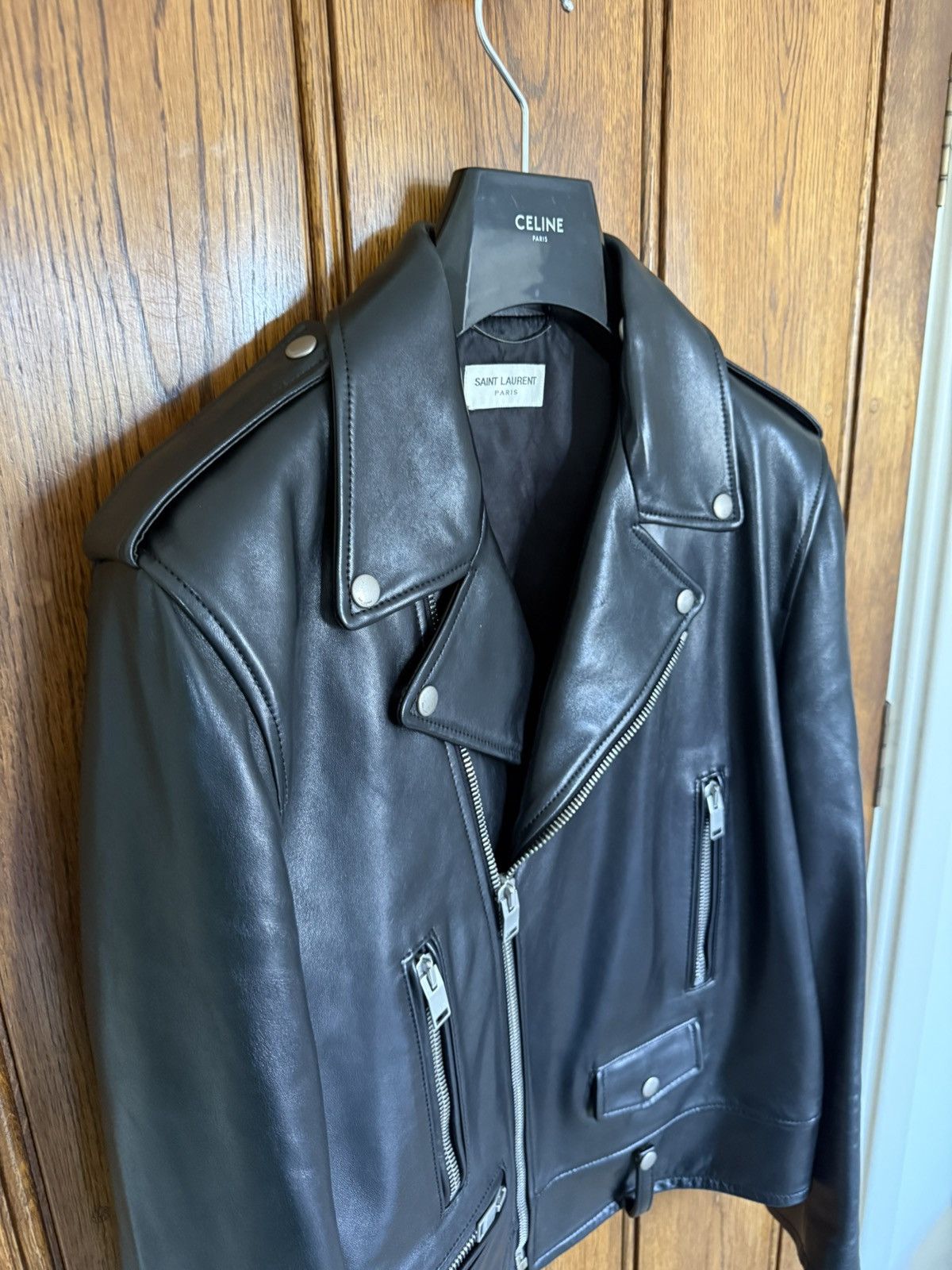 Saint Laurent Paris FW13 Holy Grail Saint Laurent L01 biker leather jacket 54 XL Size US L / EU 52-54 / 3 - 11 Thumbnail