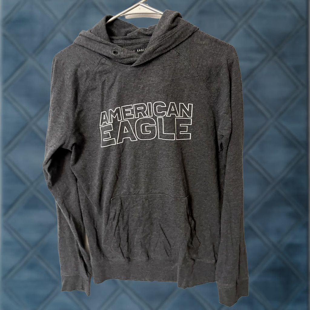 American Eagle Outfitters American Eagle Sweatshirt Mens Size Small Heather Gray Long Sleeve Hooded Size US S / EU 44-46 / 1 - 1 Thumbnail
