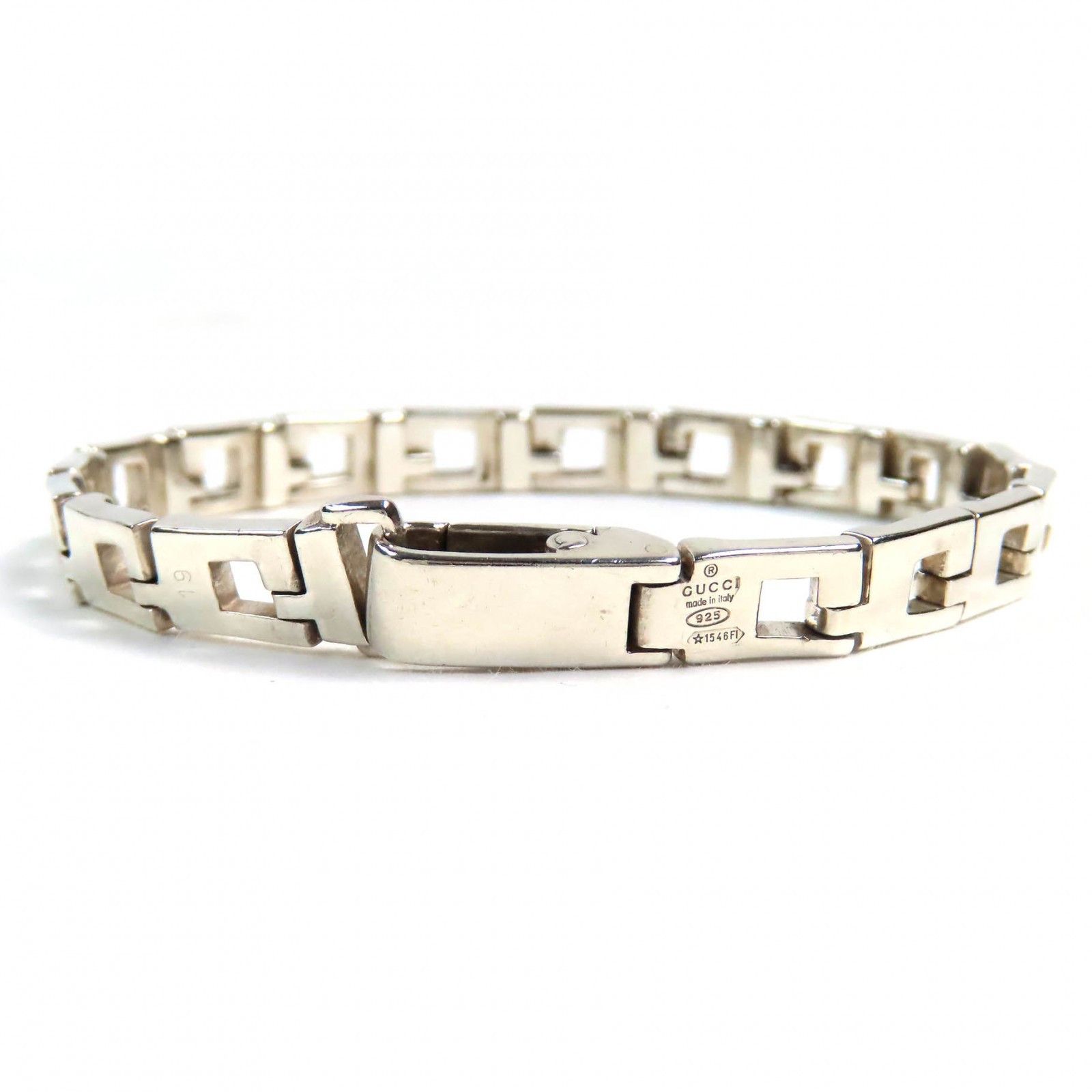 Gucci Gucci Gucci G logo Silver Bracelet Metal Bracelet Size ONE SIZE - 1 Thumbnail