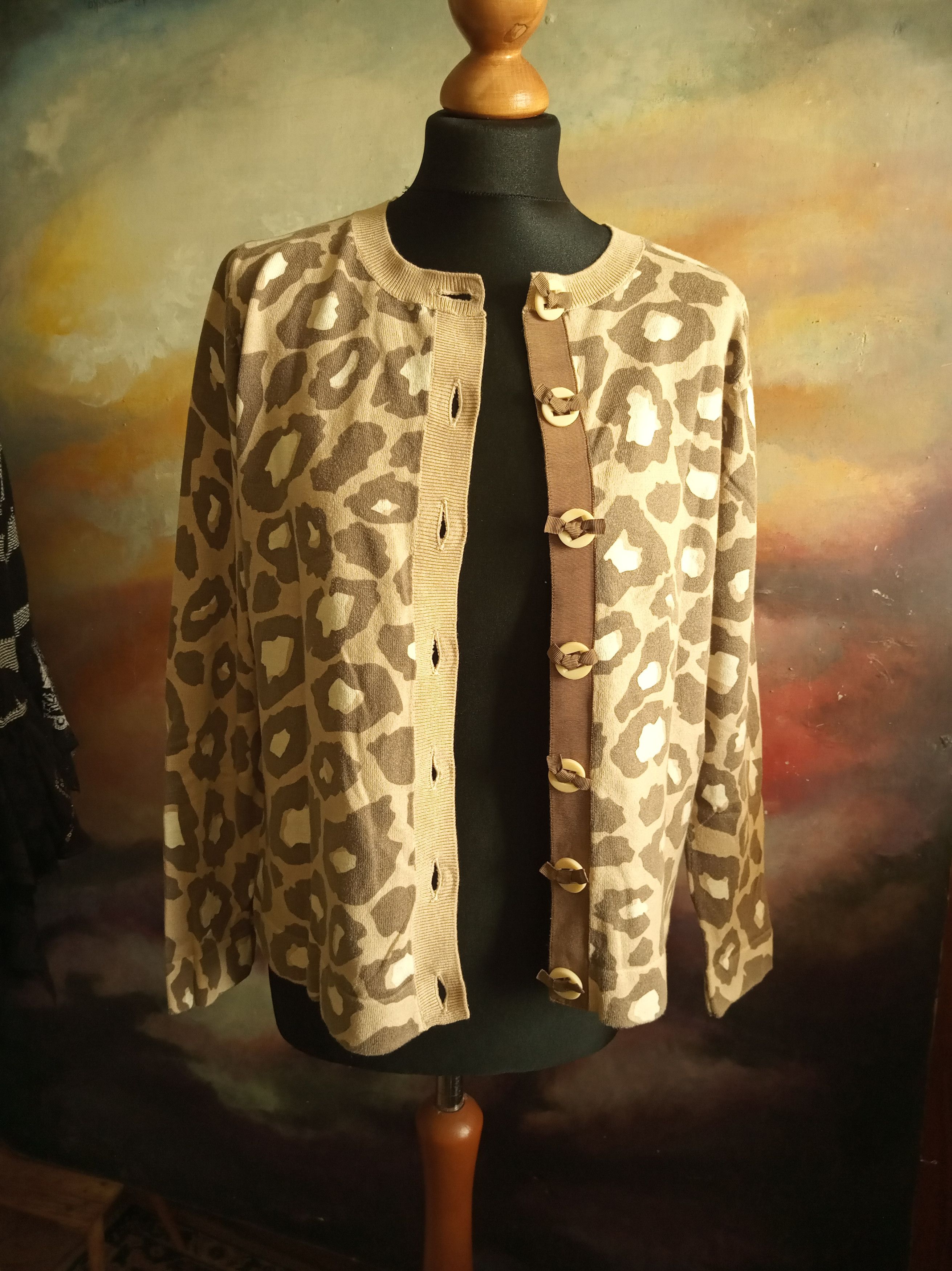 Boden × Vintage Boden animal print cardigan Size L / US 10 / IT 46 - 3 Thumbnail