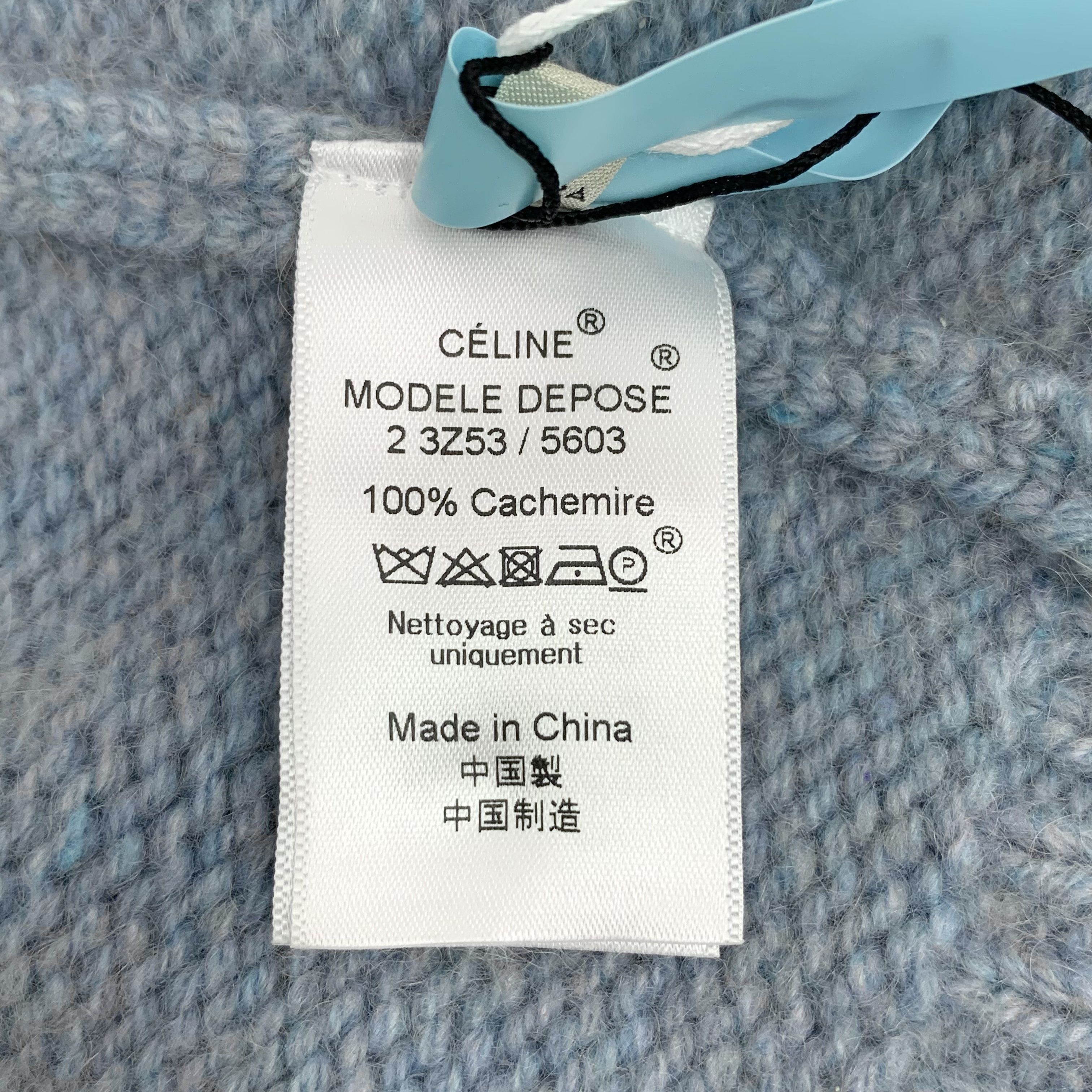 Celine Celine Cashmere Turtleneck Sweater Blue (XS) Size XS / US 0-2 / IT 36-38 - 7 Thumbnail