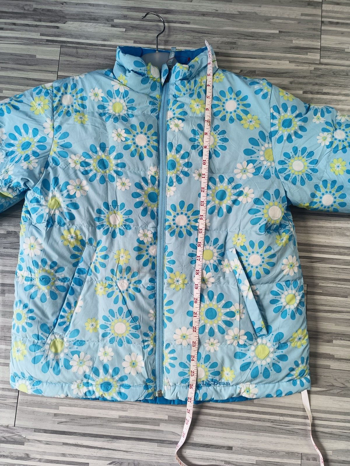 L.L. Bean × Vintage L.L Bean Blue Floral Puffer Size L / US 10 / IT 46 - 13 Thumbnail