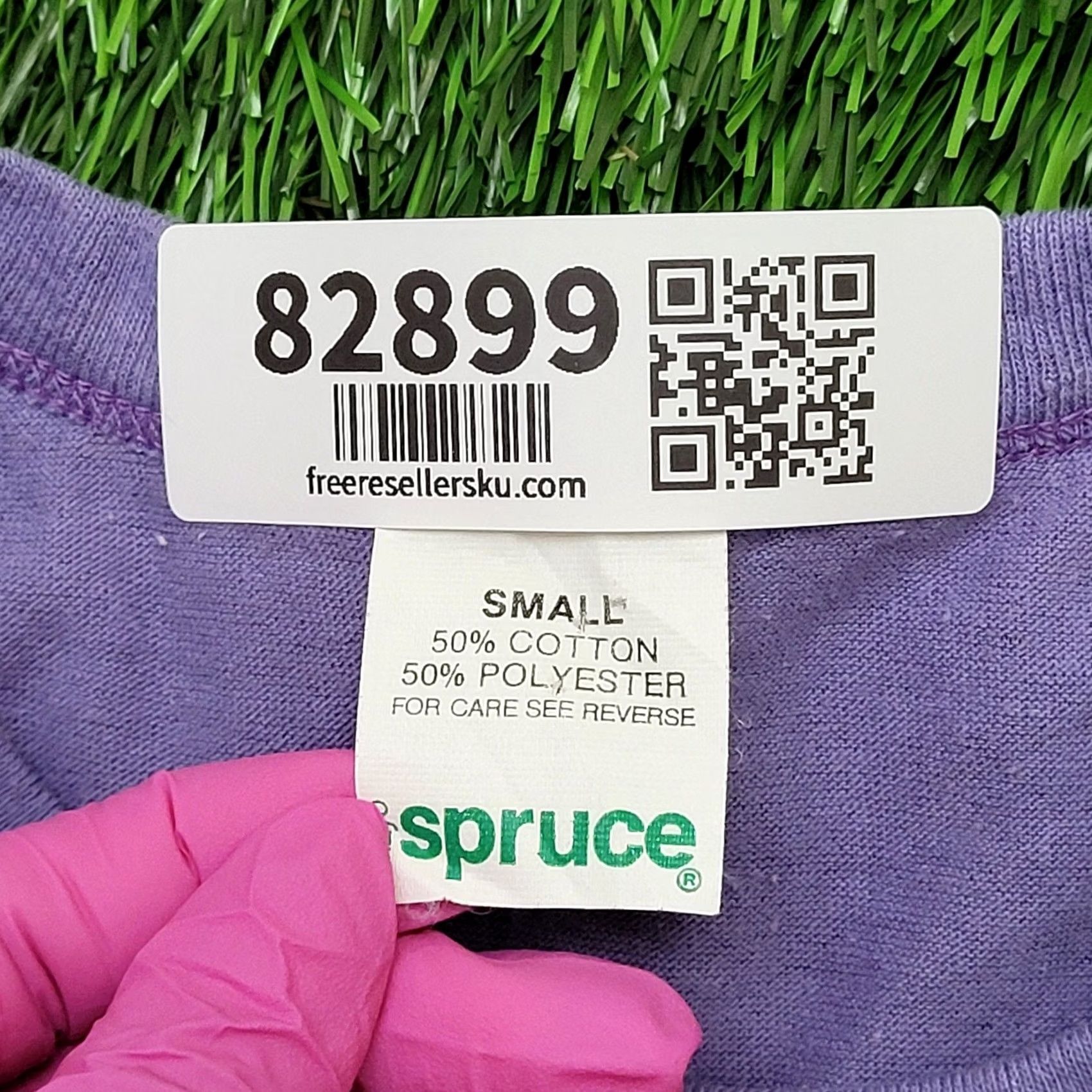 Vintage VINTAGE MOD Crop-Top Shirt Womens Small 18x15 USA Spruce Purple 80s 90s Retro Cropped Short Sleeve Size S / US 4 / IT 40 - 7 Thumbnail