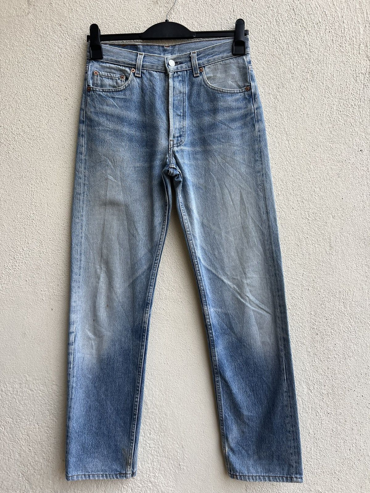 Levi's Vintage 80s Levi’s 501 Distressed Fade Blue Denim Jeans Size US 29 - 23 Thumbnail
