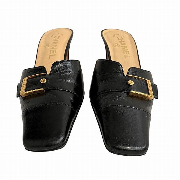 Chanel Chanel Chanel Leather Mule Leather Shoes DUTY FREE for USA Size ONE SIZE - 1 Thumbnail