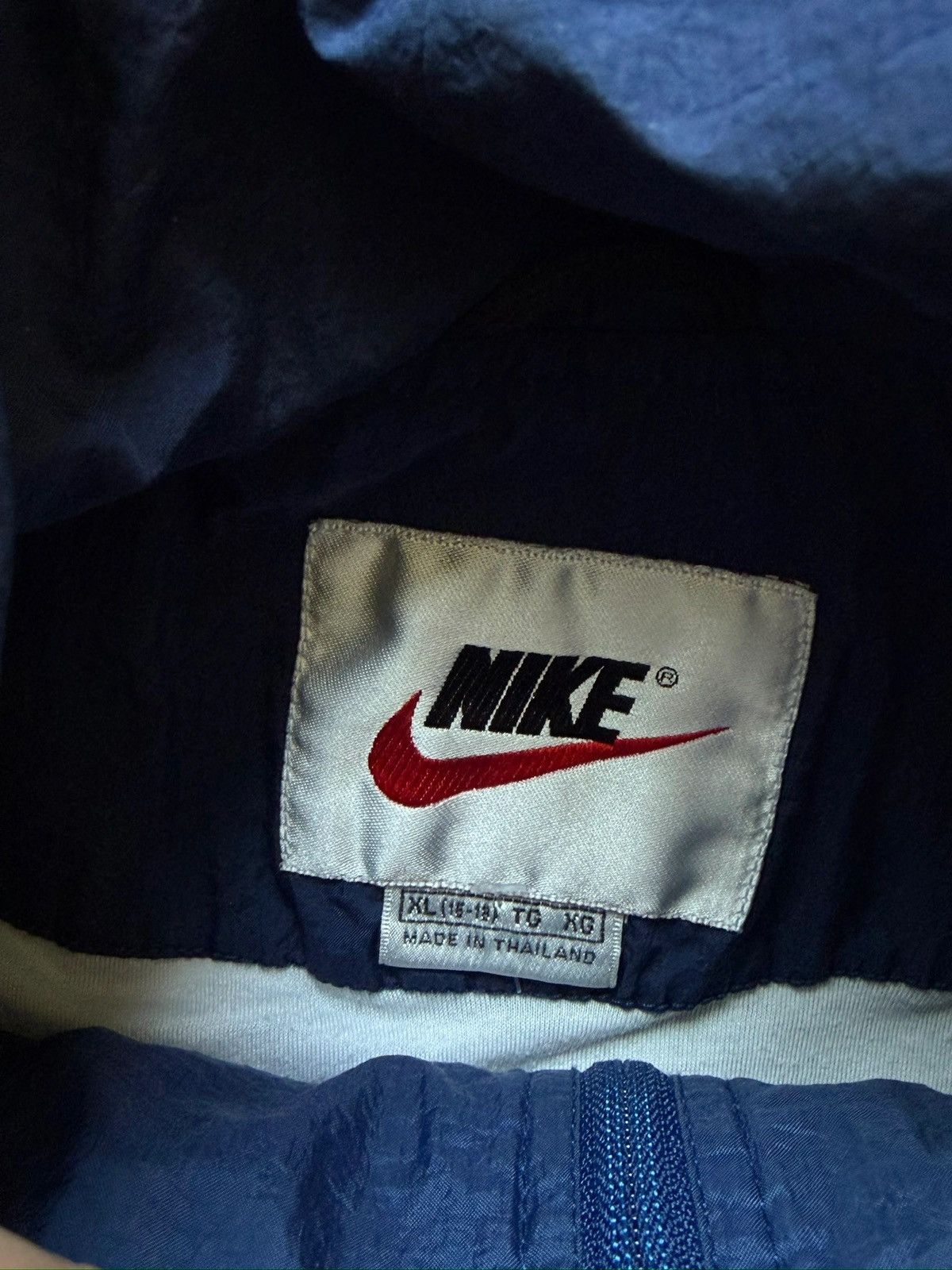Nike Vintage Blue Nike Windbreaker Size US XL / EU 56 / 4 - 2 Thumbnail