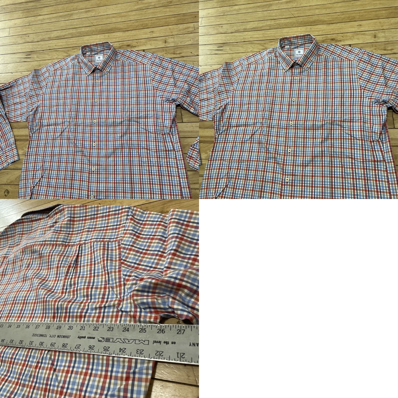 David Donahue VINTAGE David Donahue Button Shirt Men XL Plaid Business Preppy Oxford Shirt Size US XL / EU 56 / 4 - 10 Thumbnail