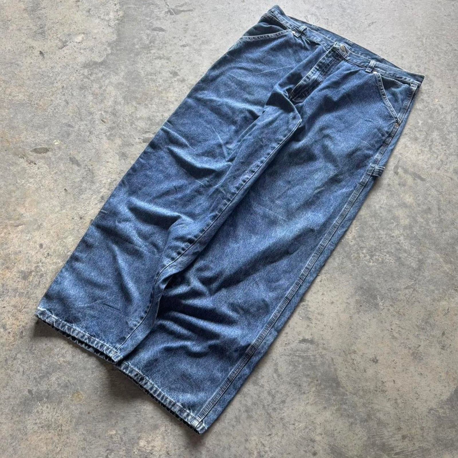 Japanese Brand × Vintage × Wrangler Vintage 90s Baggy Carpenter Jeans Skater workwear utility Size US 36 / EU 52 - 3 Thumbnail