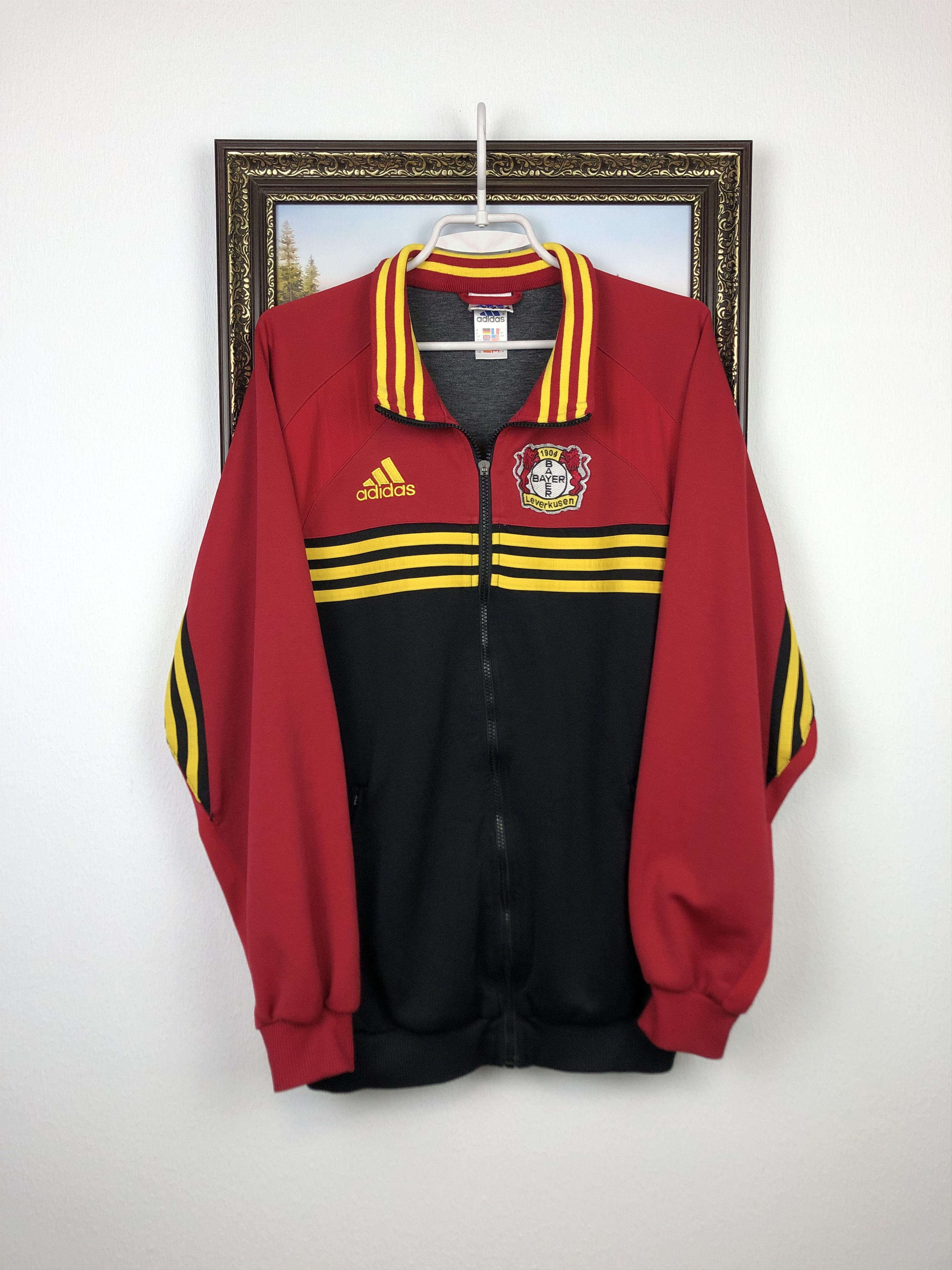 Adidas Vintage Adidas Bayer Leverkusen Football Jacket Soccer Track Size US L / EU 52-54 / 3 - 1 Thumbnail