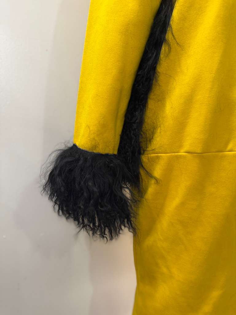 Other Custom-made Yellow Hooded Robe with Real mongolian Fur Size US L / EU 52-54 / 3 - 5 Thumbnail