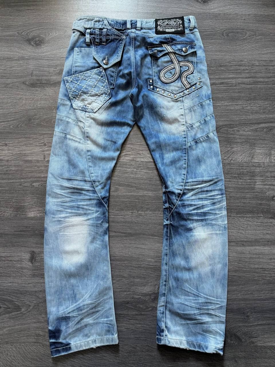 Japanese Brand JapRag By Okusama zaniki cargo denim pant trouser Jean Japan Size US 34 / EU 50 - 2 Thumbnail