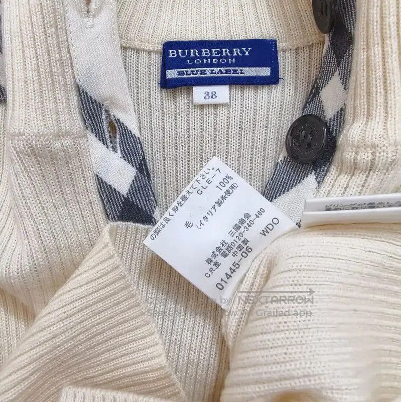 Burberry Burberry Women’s Cream Wool Long Sleeve Knit Top. Size M / US 6-8 / IT 42-44 - 7 Thumbnail