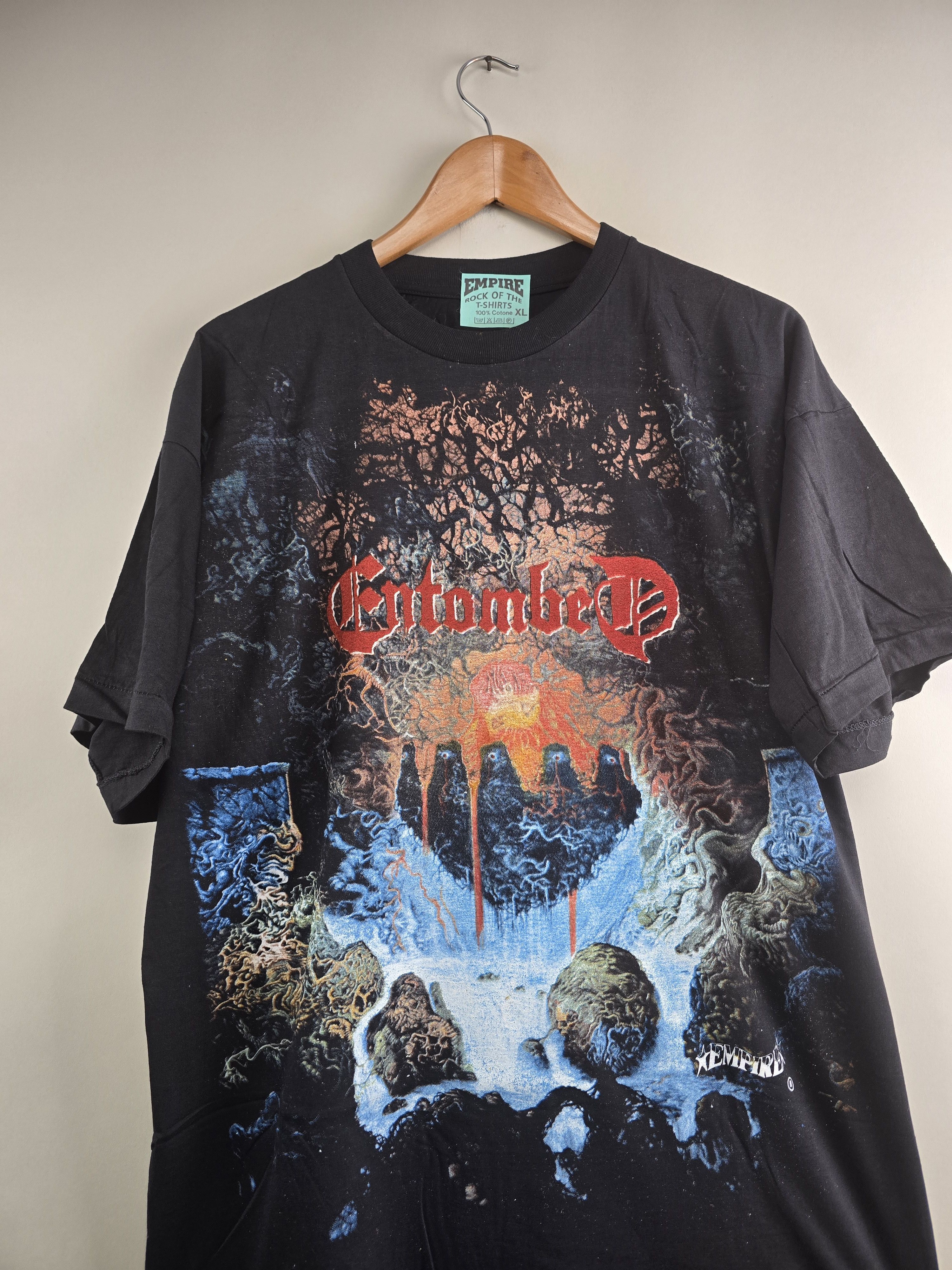Band Tees × Vintage 90s Entombed Left hand path full print by Empire XL 23" 30" Size US XL / EU 56 / 4 - 2 Thumbnail