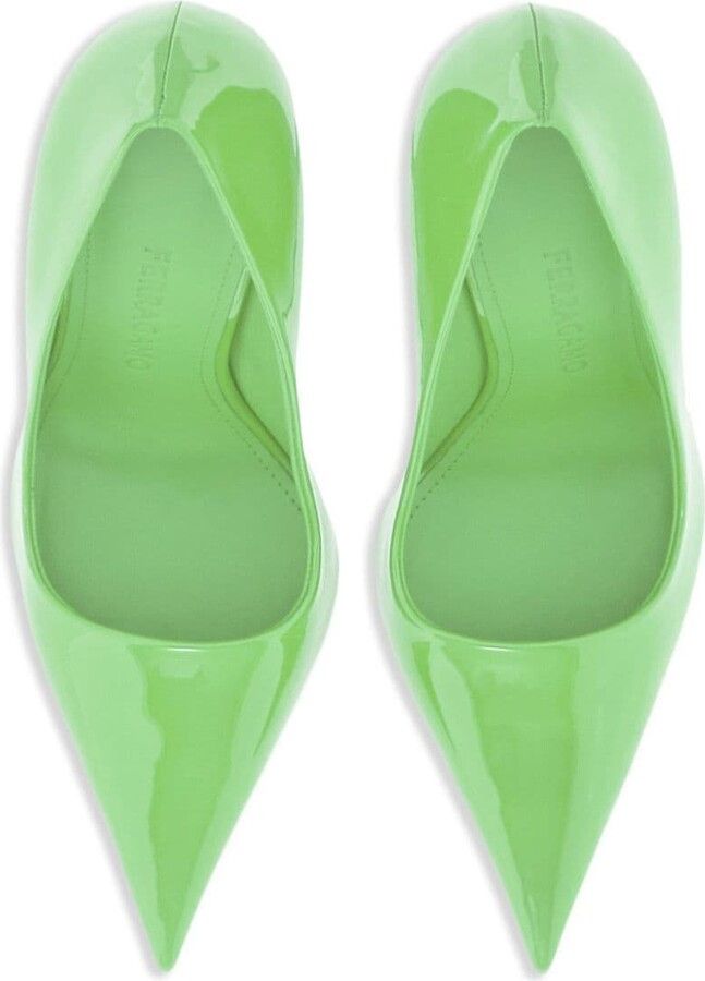 Salvatore Ferragamo o1s1rm0924 Eva Patent Pump in Green Size US 8.5 / IT 38.5 - 4 Thumbnail