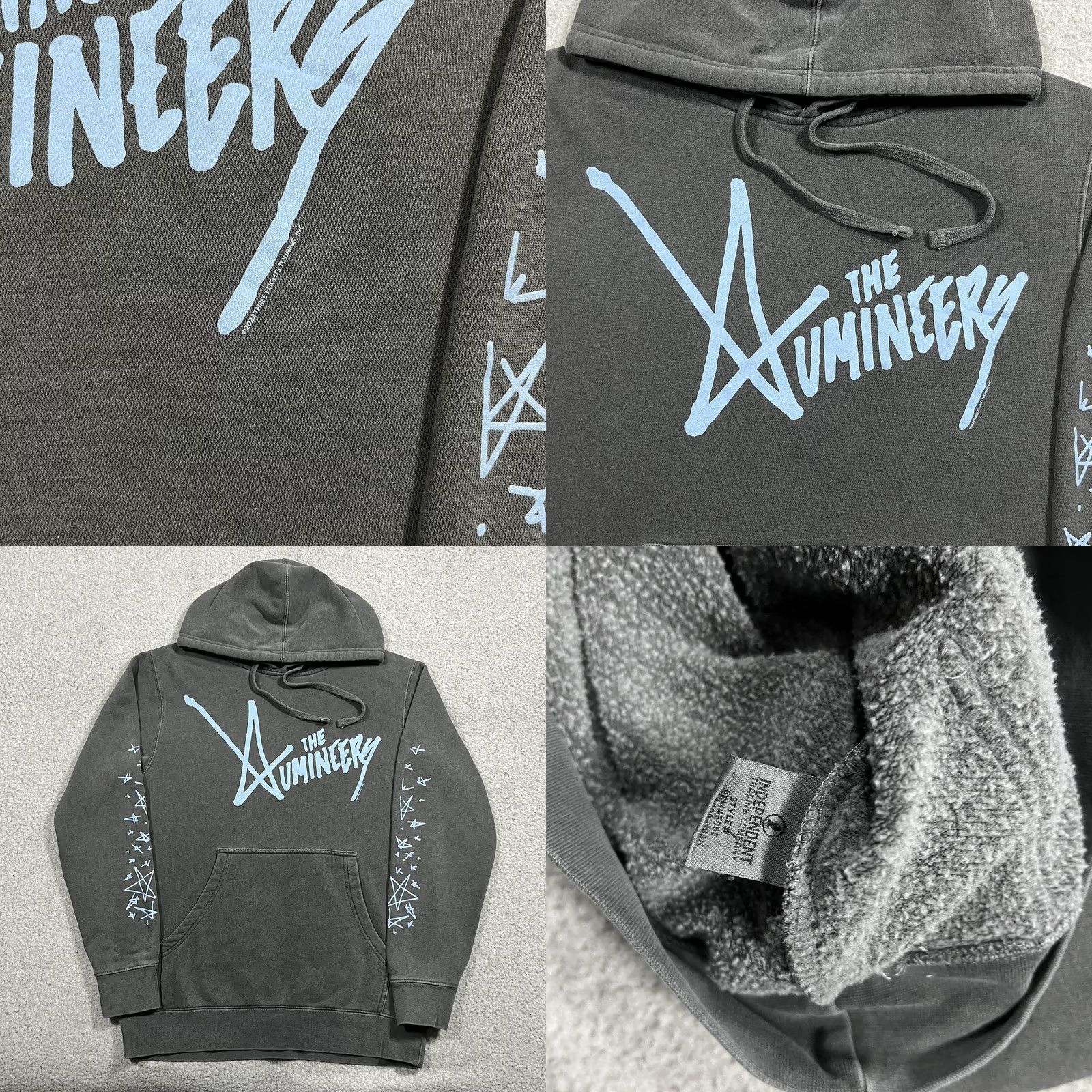 Vintage The Lumineers Hoodie Mens S Gray Concert Sweatshirt Indie Music Band Merch Hoodie Size US S / EU 44-46 / 1 - 8 Thumbnail