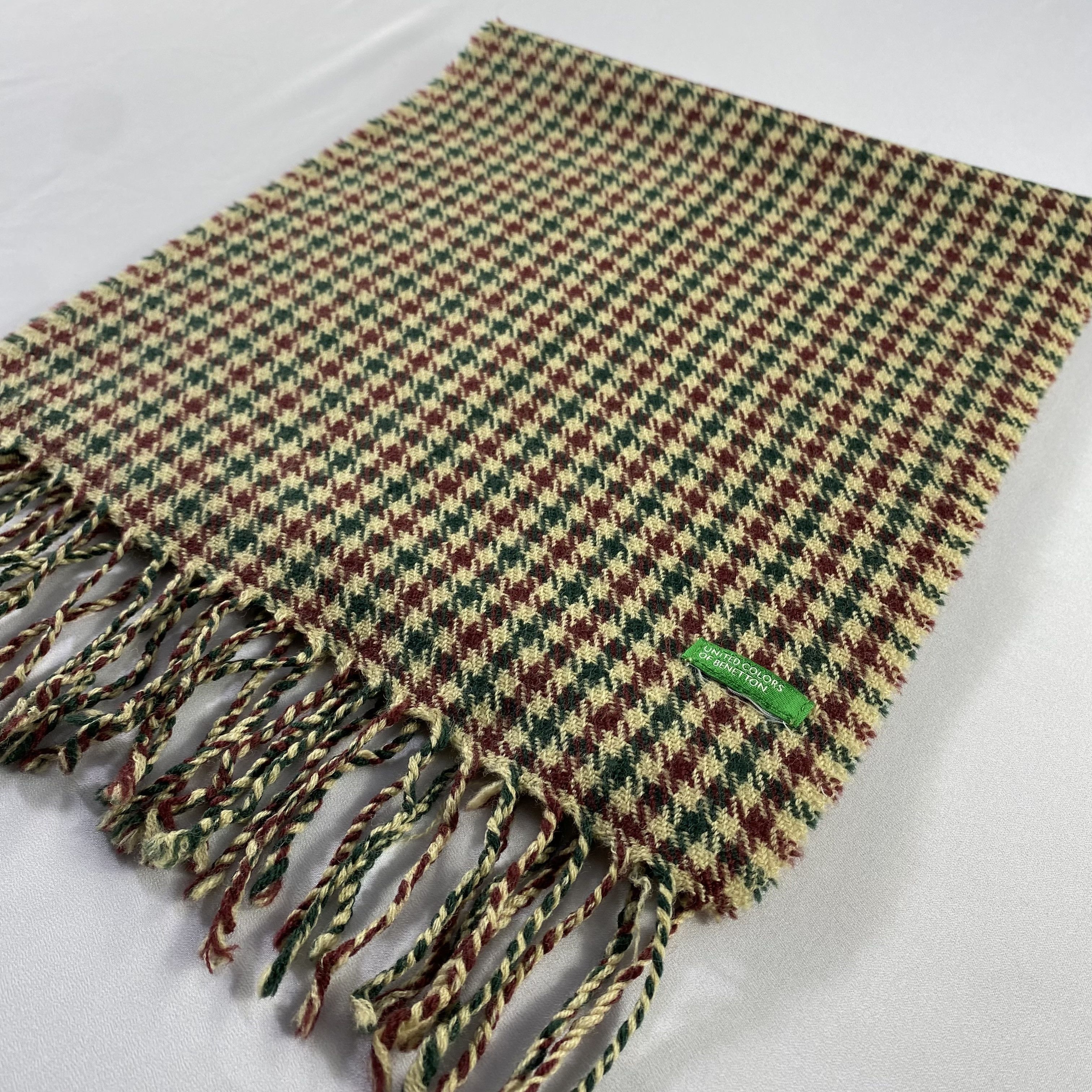 United Colors Of Benetton United Colors Of Benetton Houndstooth Scarf Muffler Size ONE SIZE - 3 Thumbnail