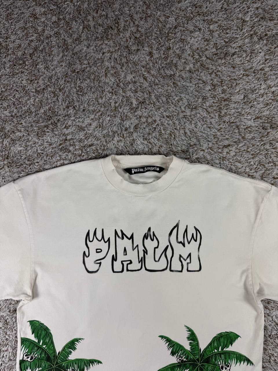 Palm Angels Palm Angels Men’s Palm and Skull White T-Shirt Size US S / EU 44-46 / 1 - 2 Thumbnail
