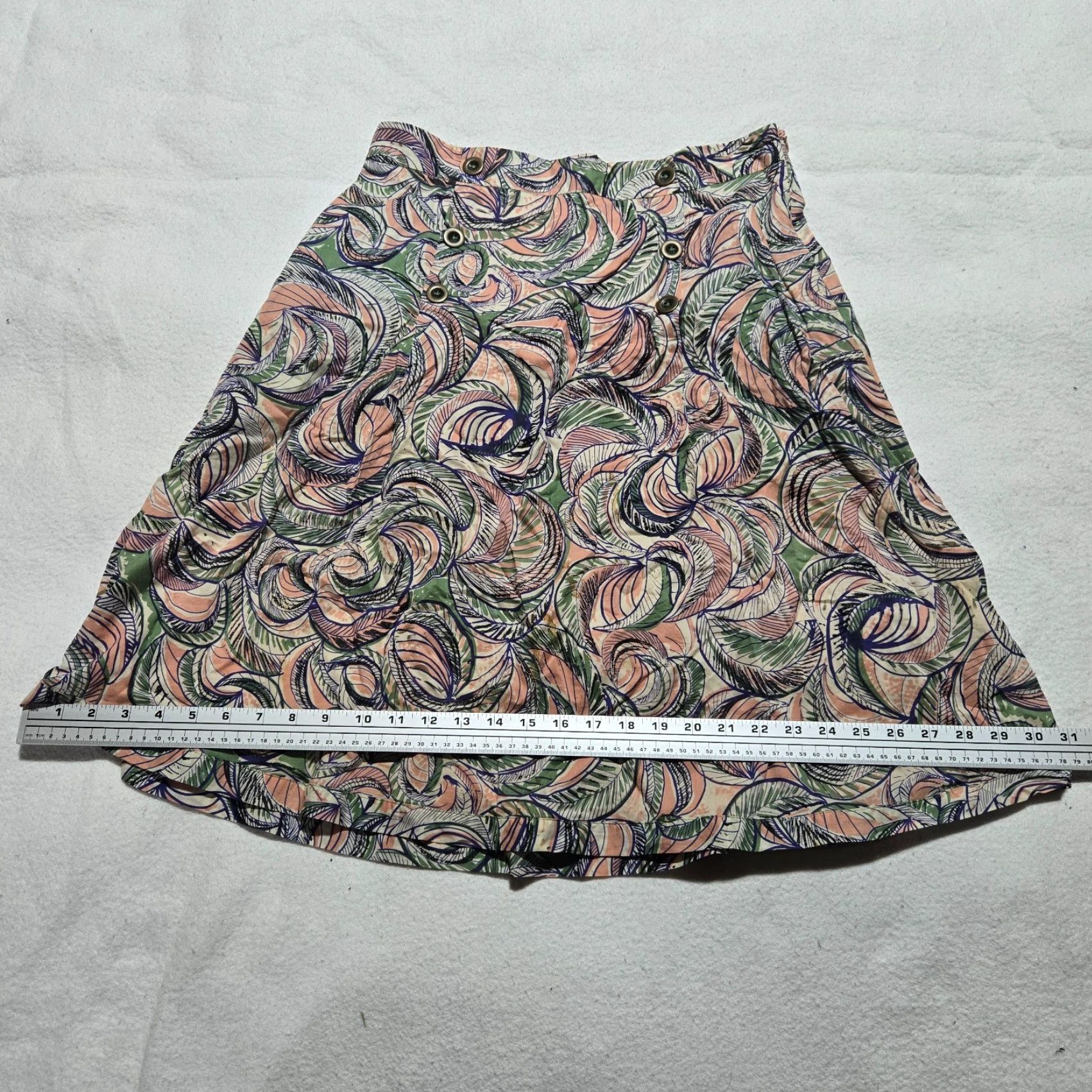 Asics Downeast Floral Skirt Adult Large A-Line Short Multi-Color Ruffle Women’s Size L Size 36" / US 14 / IT 50 - 6 Thumbnail