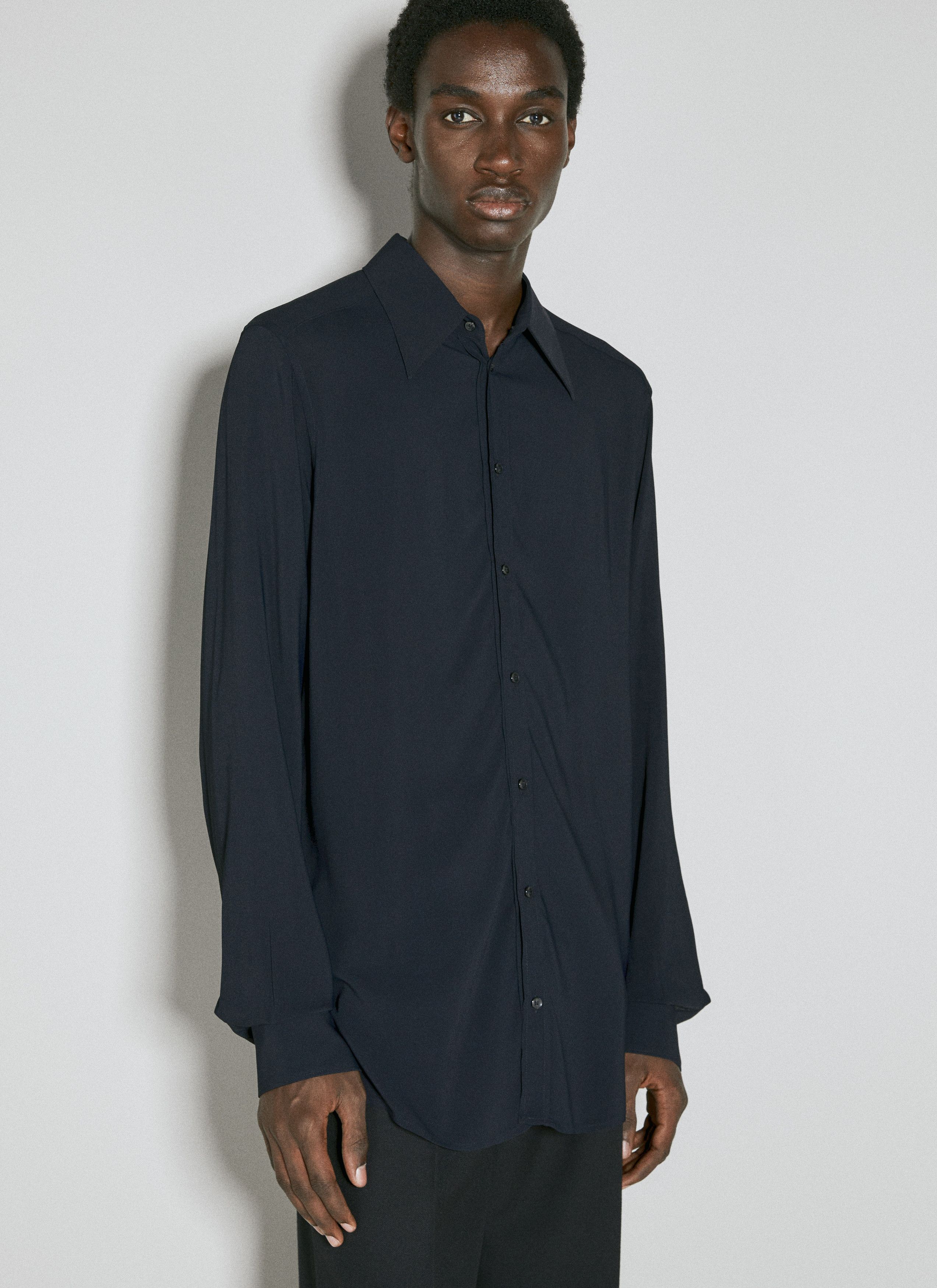 Dolce & Gabbana Martini Fit Stretch Charmeuse Shirt Size US M / EU 48-50 / 2 - 1 Thumbnail