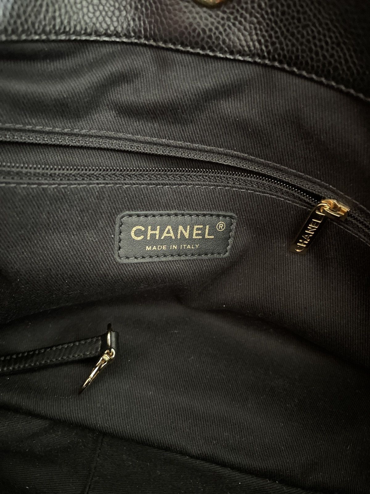 Chanel CHANEL CC GHW Tote Bag Chain Calfskin Leather 672927 Black Size ONE SIZE - 9 Thumbnail