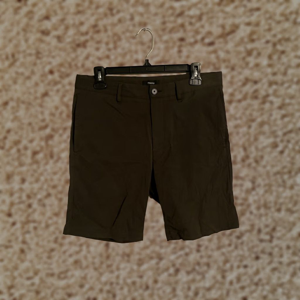 Theory Theory Zaine Neoteric Golf Chino Shorts 9" Green Tech Men's 30 Size US 30 / EU 46 - 1 Thumbnail