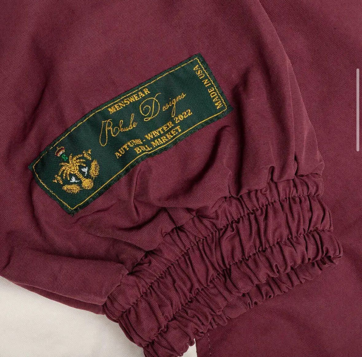 Rhude Rhude World Champions "Maroon / White" bomber jacket Size US M / EU 48-50 / 2 - 3 Thumbnail