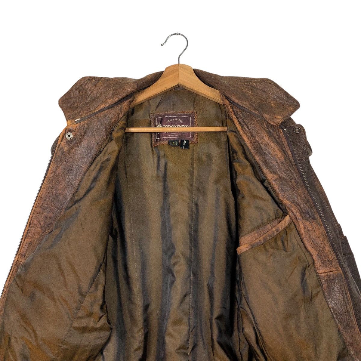 Japanese Brand × Vintage 📌Vintage Bomber Leather Jacket Lordanthony Issey Miyake Size US L / EU 52-54 / 3 - 15 Thumbnail