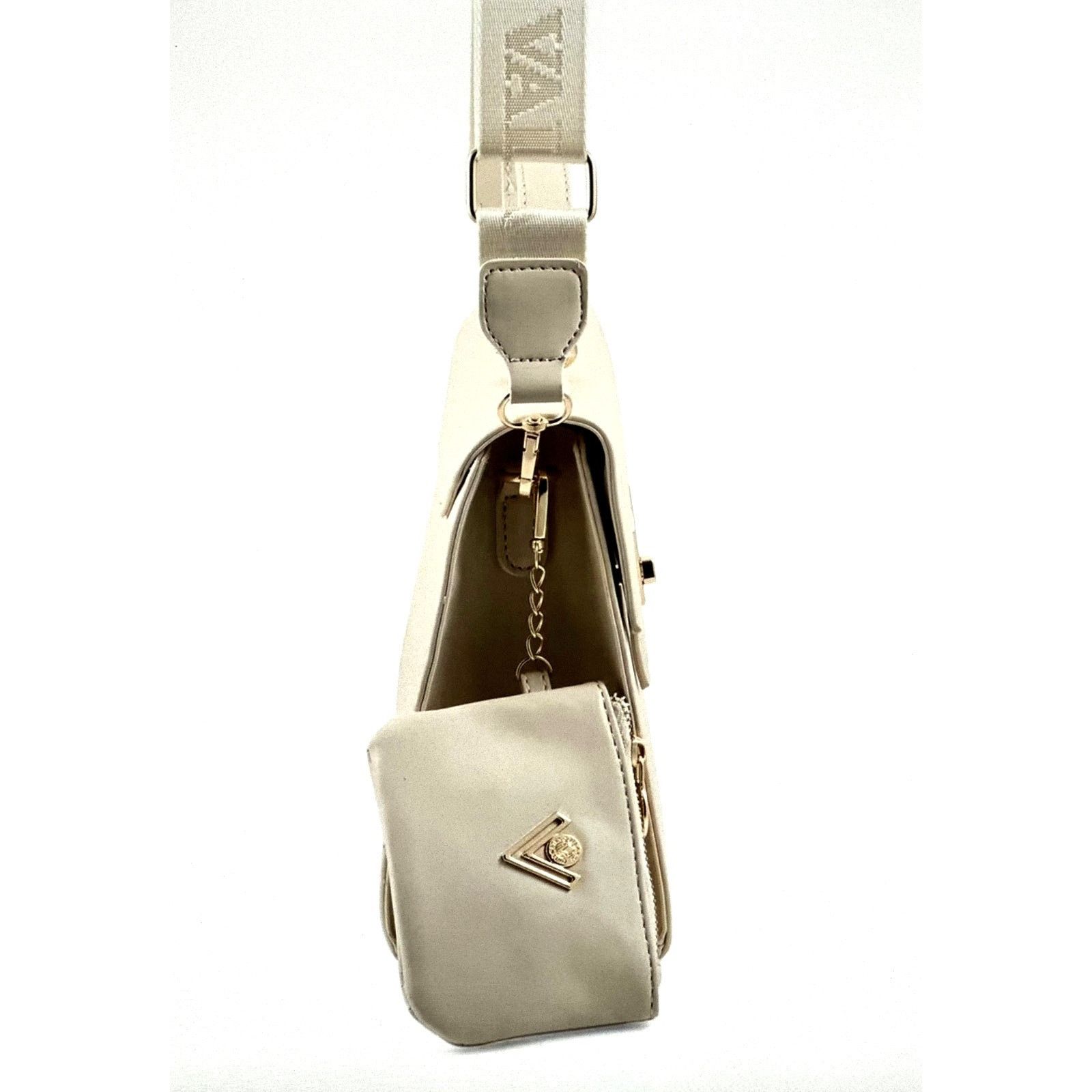 Other Valentino Orlandi Satchel Logo Bag Matching Wallet Beige Size ONE SIZE - 6 Thumbnail