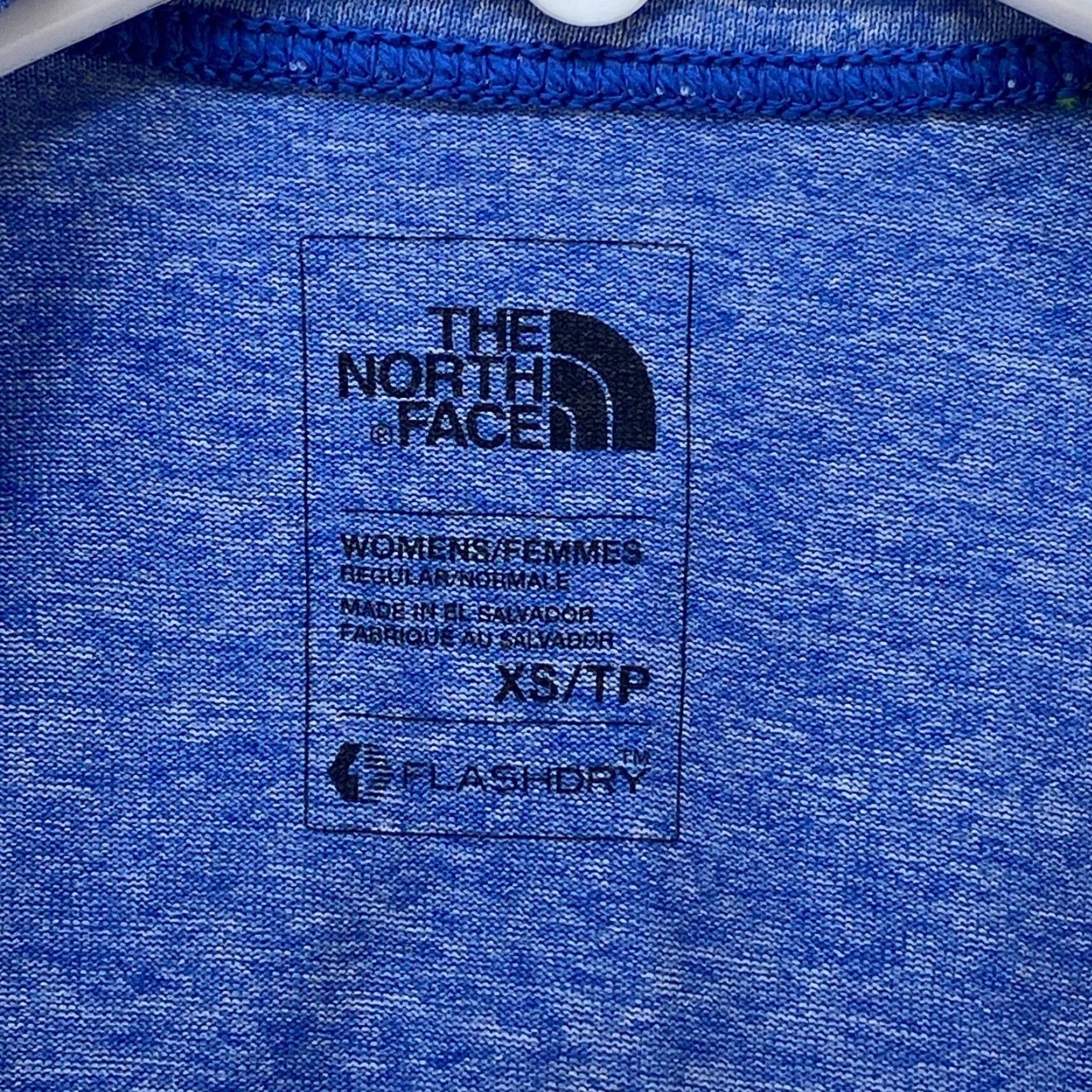 The North Face VINTAGE The North Face Womens XS T Shirt Blue Flash Dry Short Sleeve V Neck Athletic Size XS / US 0-2 / IT 36-38 - 7 Thumbnail
