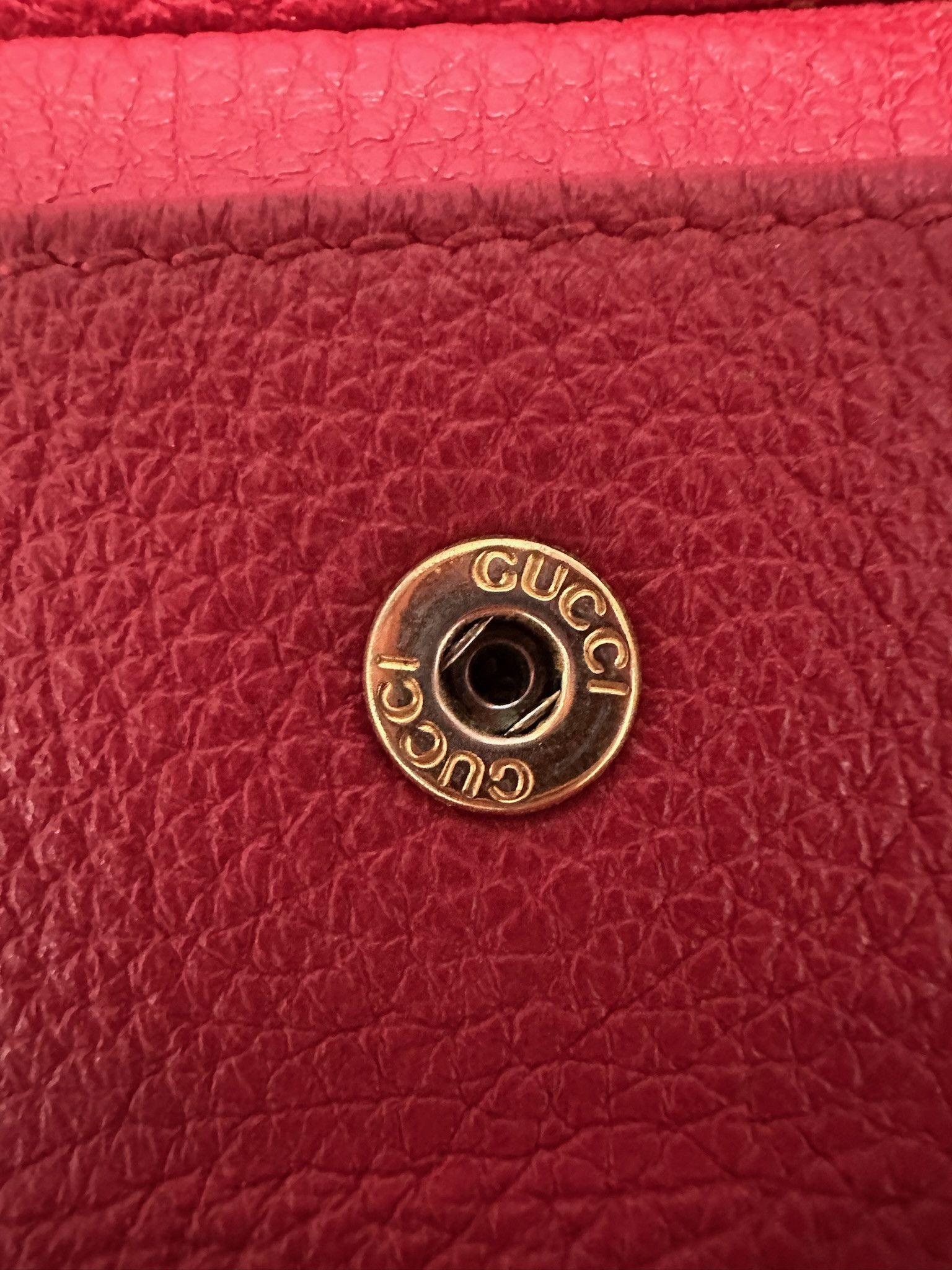 Gucci Authentic Gucci Wallet Distressed Logo Red Leather Size ONE SIZE - 8 Thumbnail