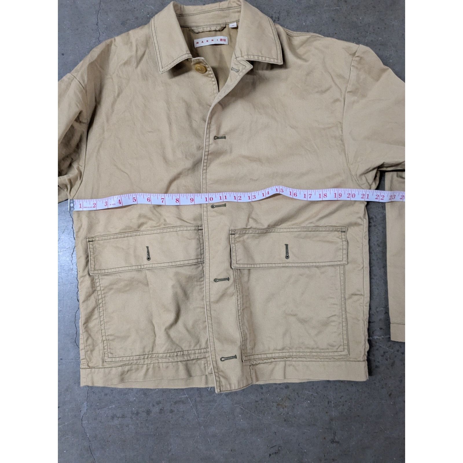 Marni Uniqlo X MARNI - Oversized Utility Jacket /XS/Beige Size US XS / EU 42 / 0 - 7 Thumbnail