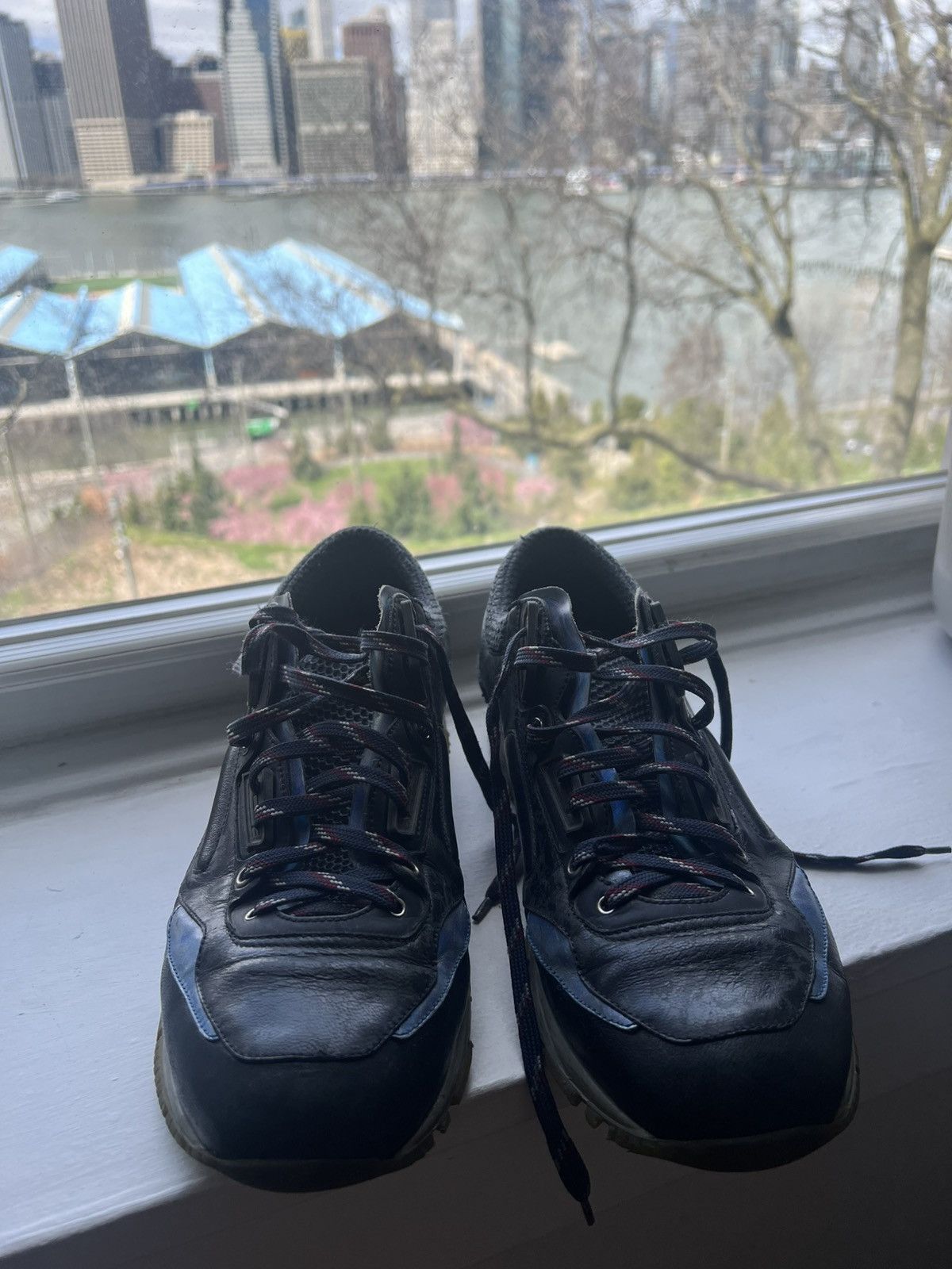Lanvin Lanvin Lambskin and Mesh Lowtop Sneakers Size US 11 / EU 44 - 6 Thumbnail