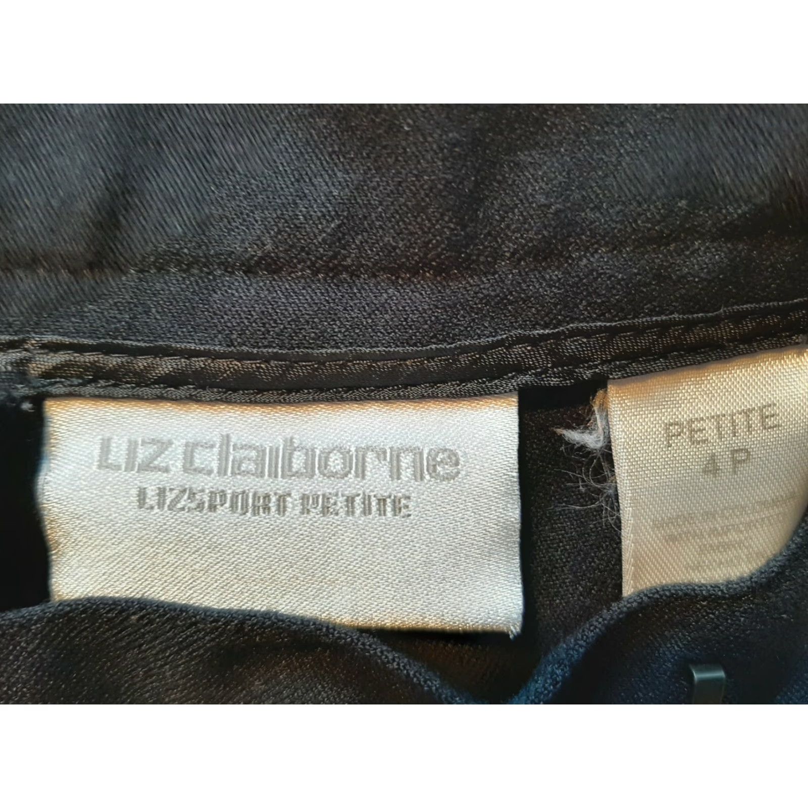 Liz Claiborne Liz Claiborne Pants Dress Pants Black Petite 4P Womens Petites Discounted Size 27" / US 4 / IT 40 - 4 Thumbnail